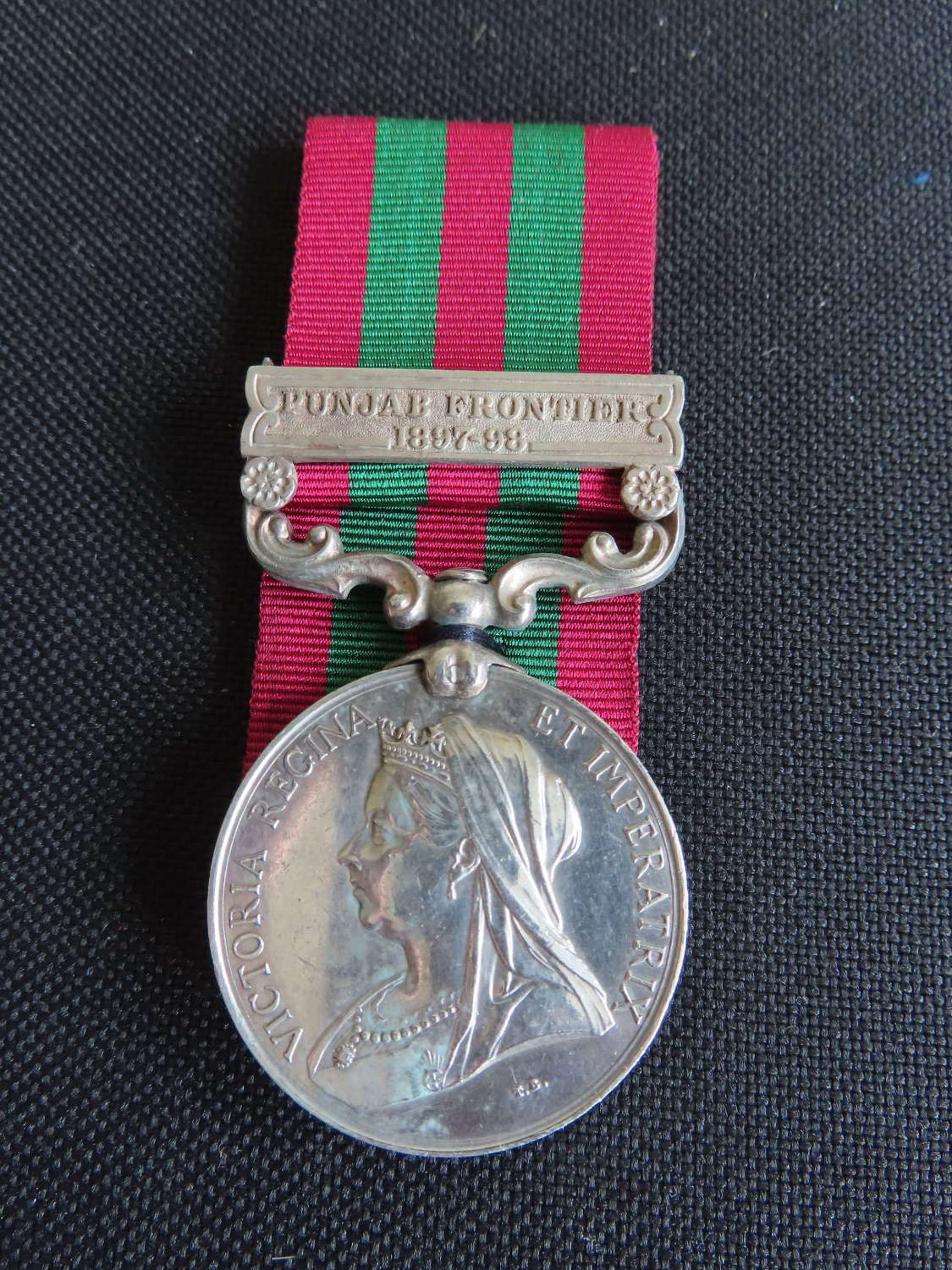 1897-98 Punjab Frontier India medal awarded to 1883 Pte G Dean Rifle B