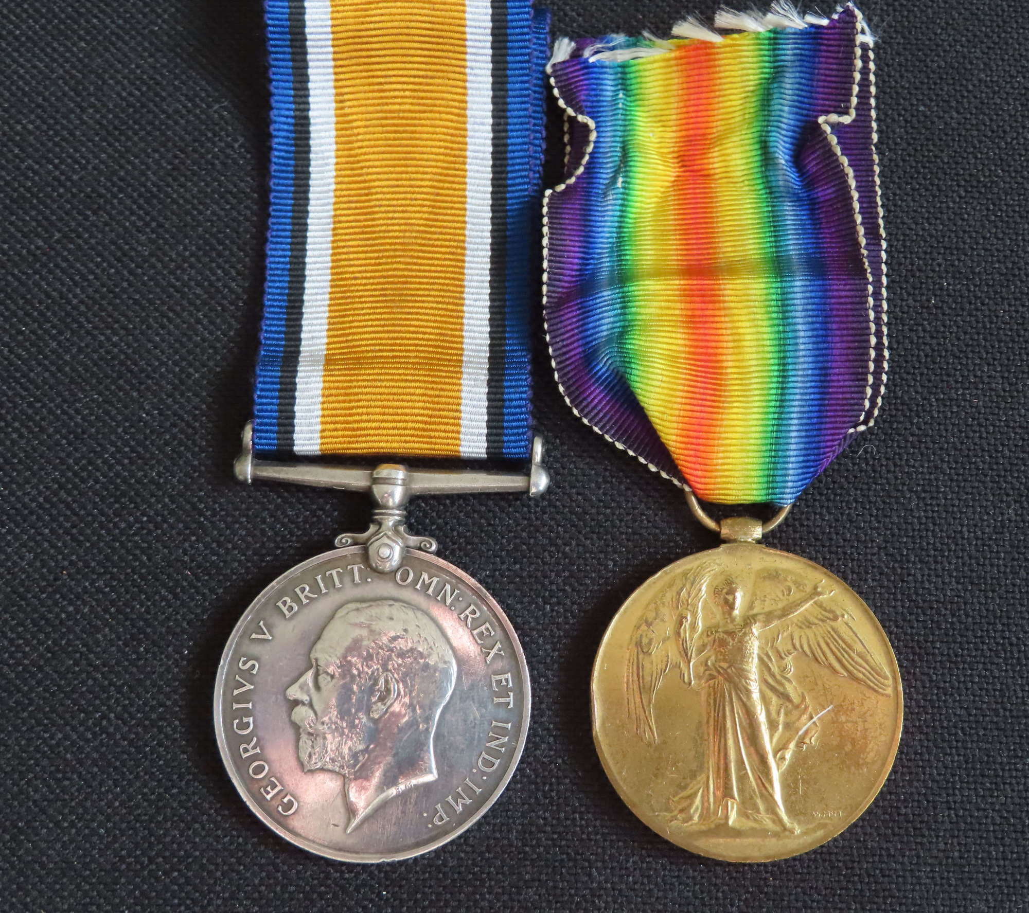 WW1 Pair of Medals awarded to 211561 Pnr A E Smith  R.E. Smethwick