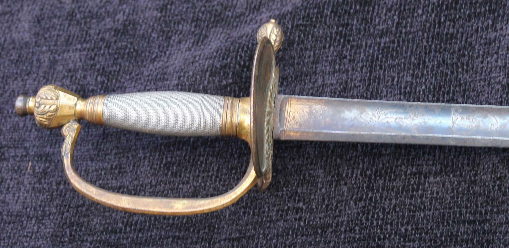 1796 Infantry Officers Sword Blue and Gilt Blade