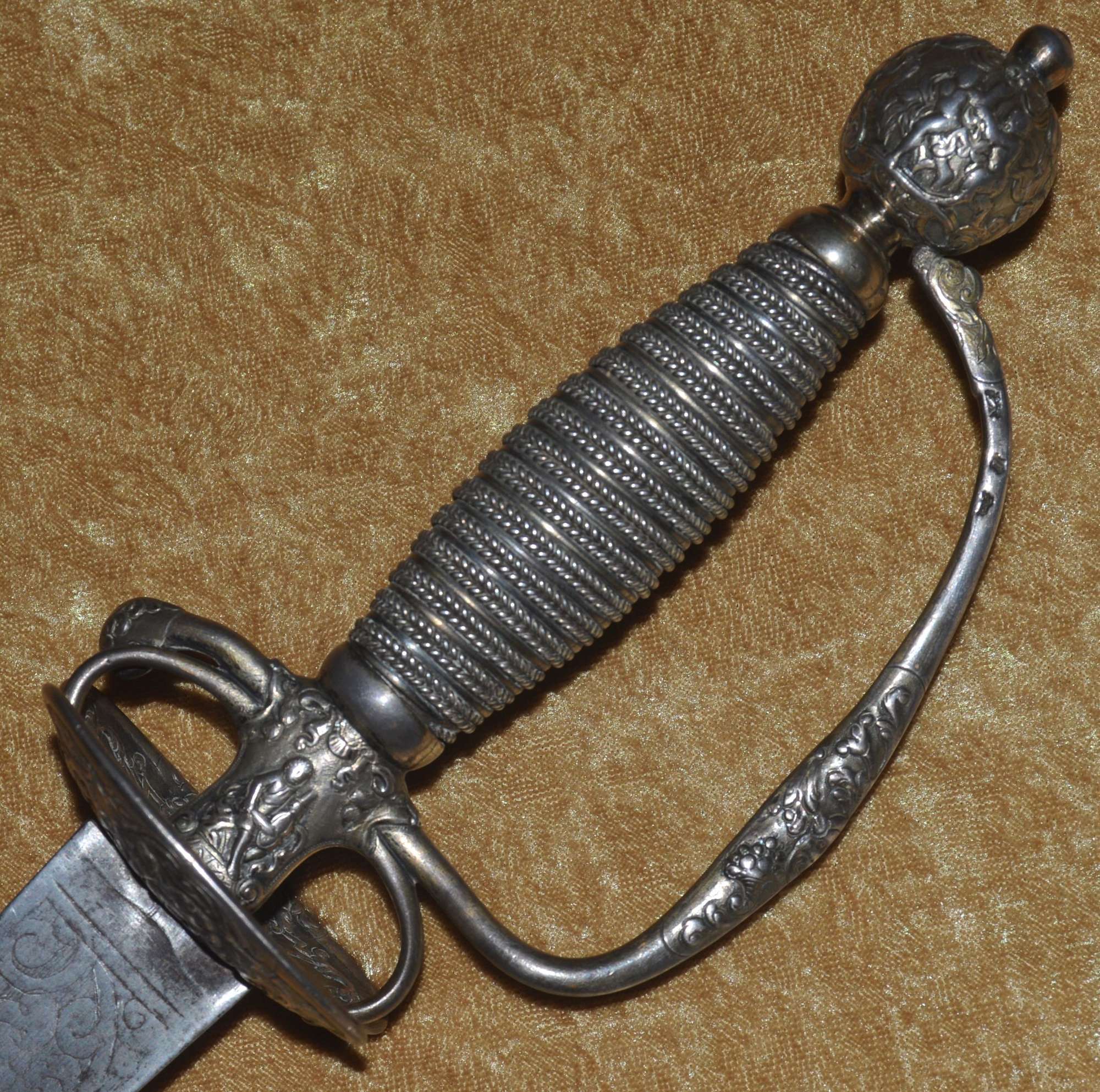 ﻿English Silver-hilted Smallsword, ca. 1746