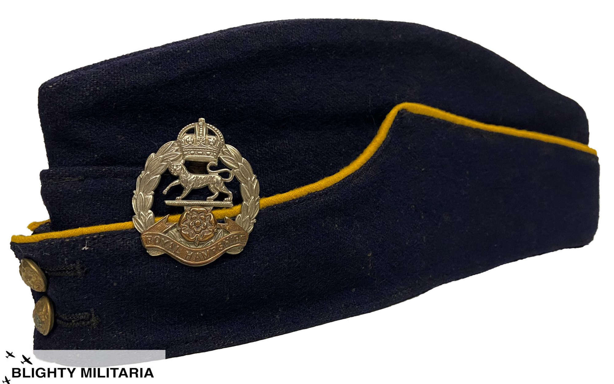 Original WW2 Royal Hampshire Regiment Coloured Field Service Cap