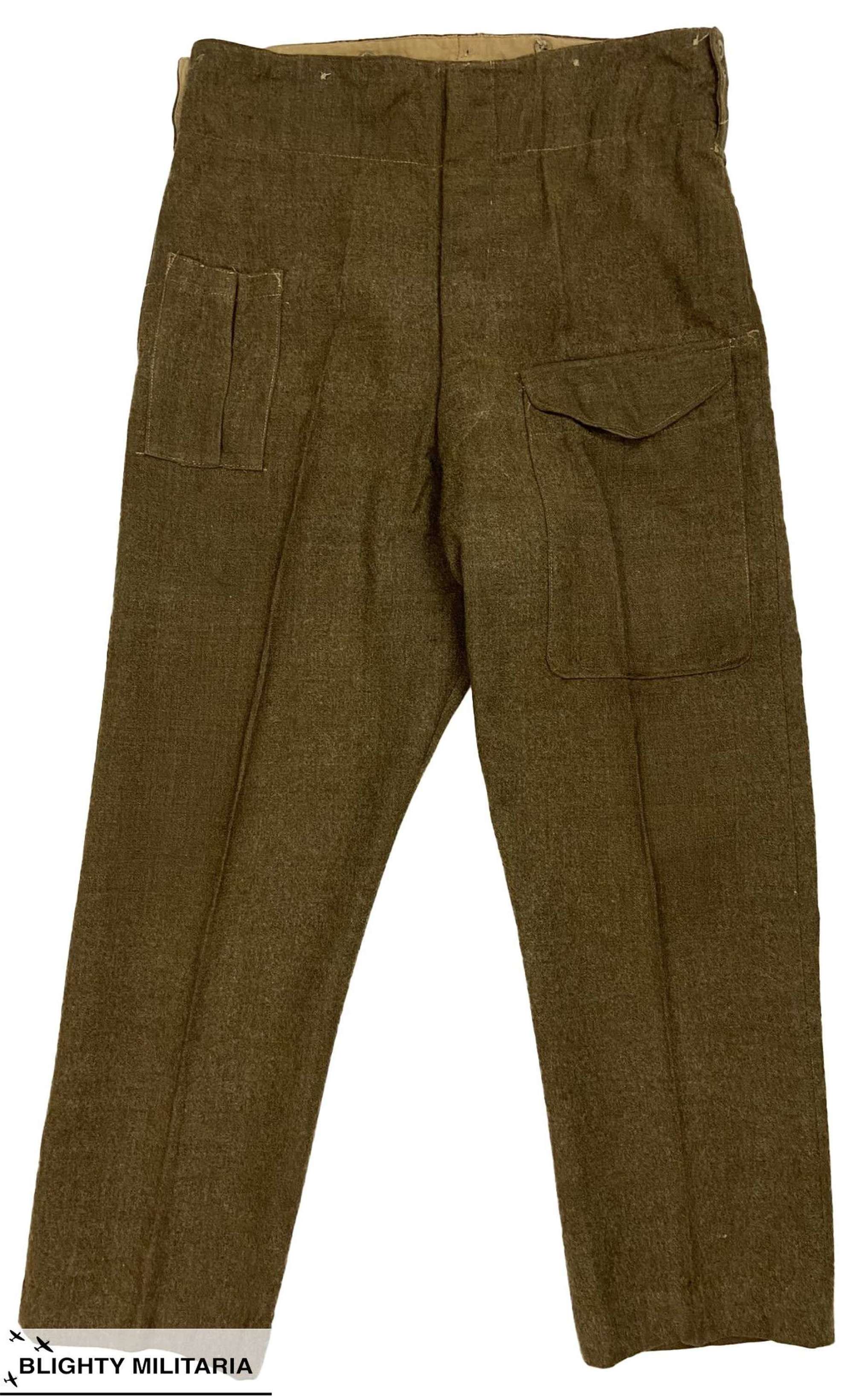 Scarce Original Early WW2 British Army Battledress Serge Trousers