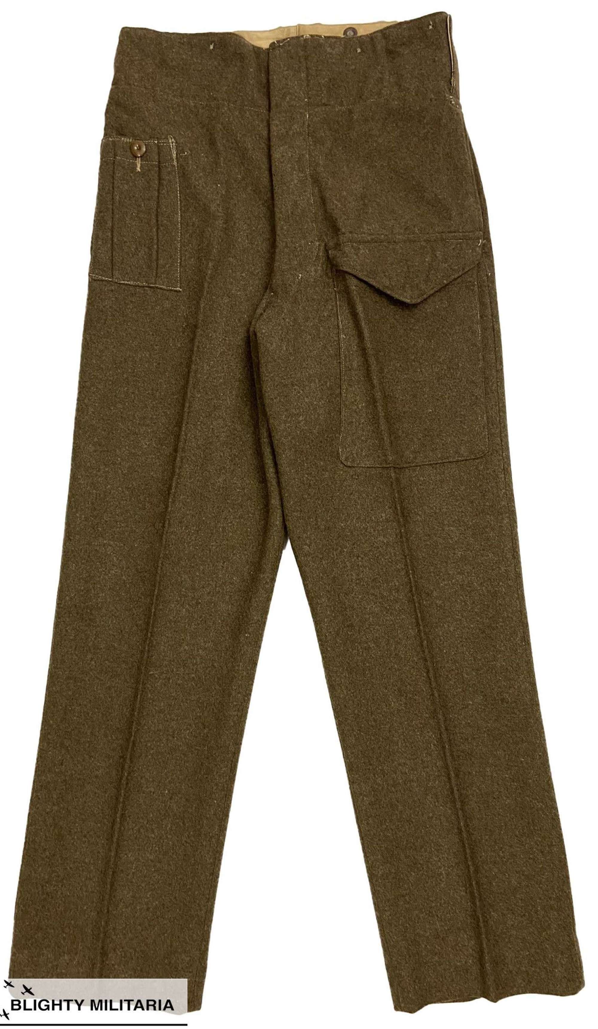Original 1940 Pattern Battledress Trousers - Size 14 32x33