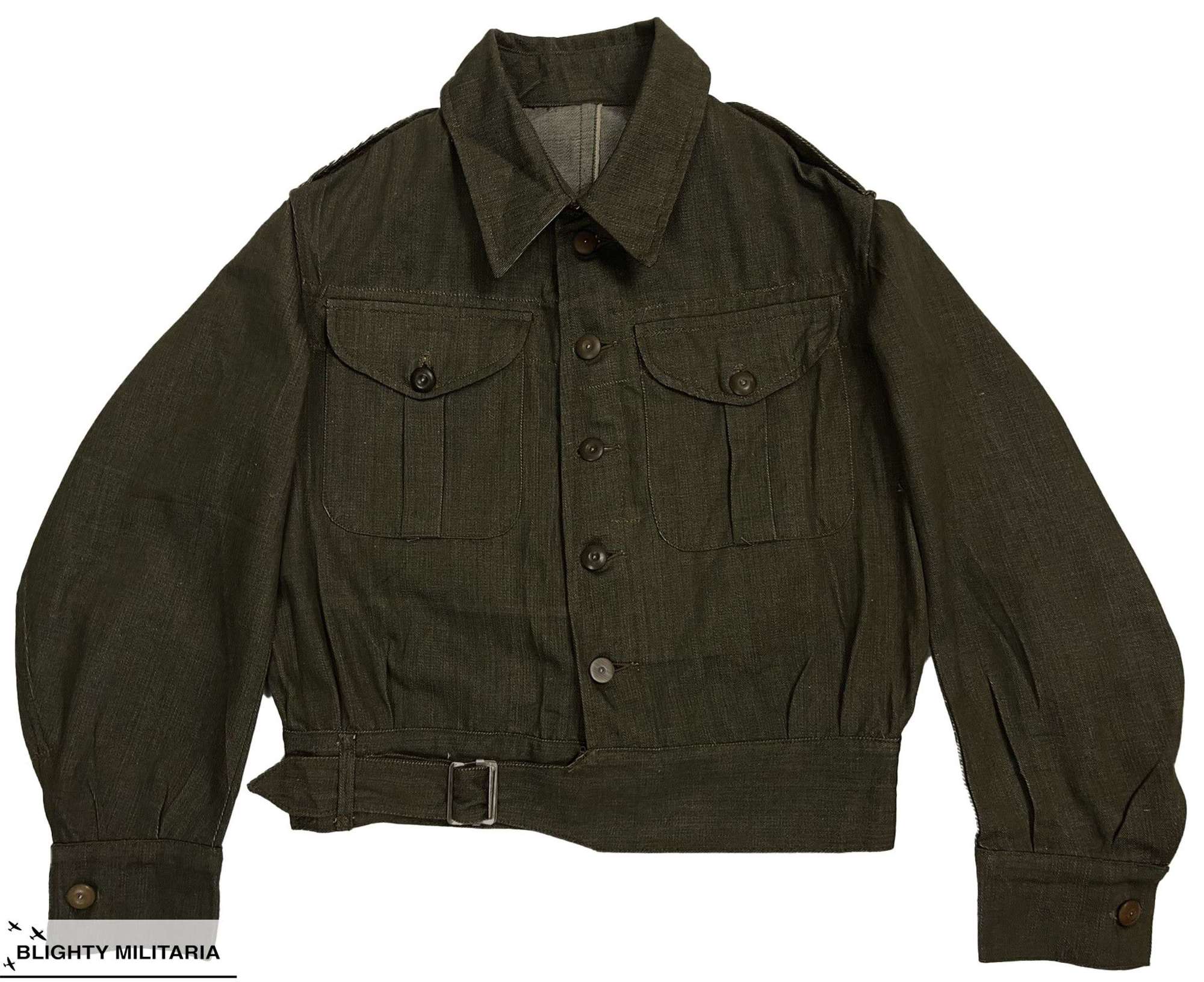 Original 1941 Dated British Army Denim Battledress Blouse - Size 3