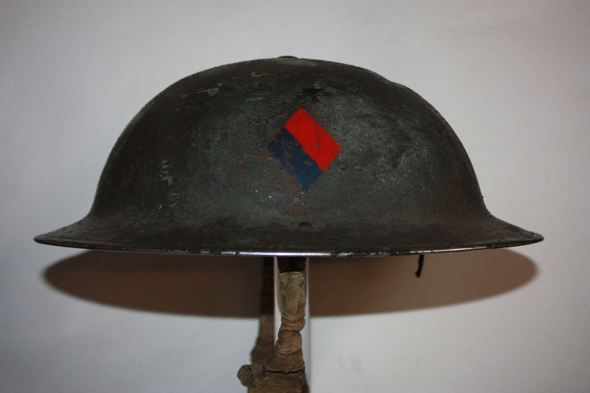 A WWII EARLY WAR BRITISH FLASHED TOMMY HELMET