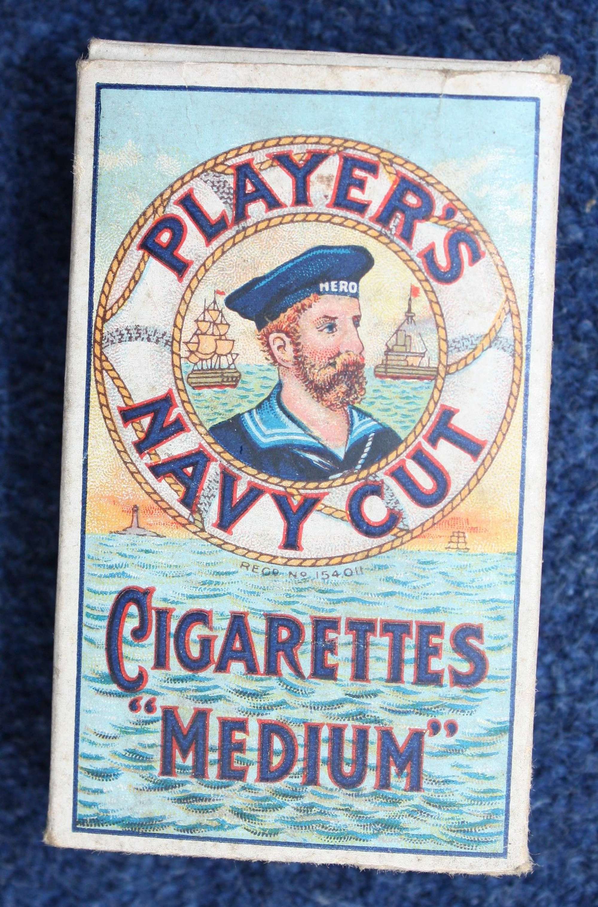 WW1 era Players Navy Cut Cigarettes Empty Vintage Packet of 10.
