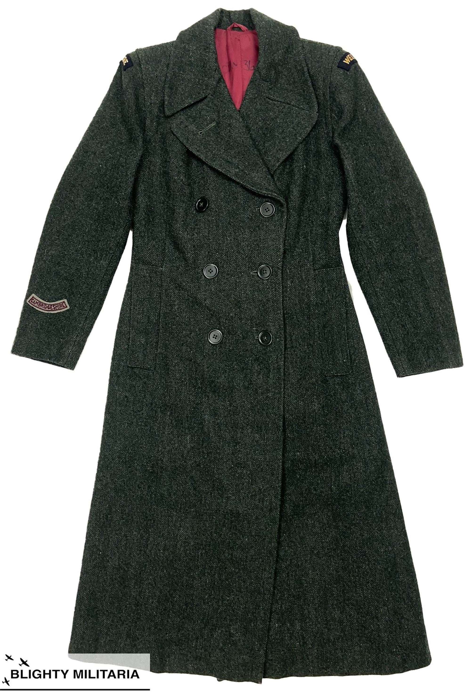 Original Post WW2 WVS Ladies Herringbone Tweed Overcoat