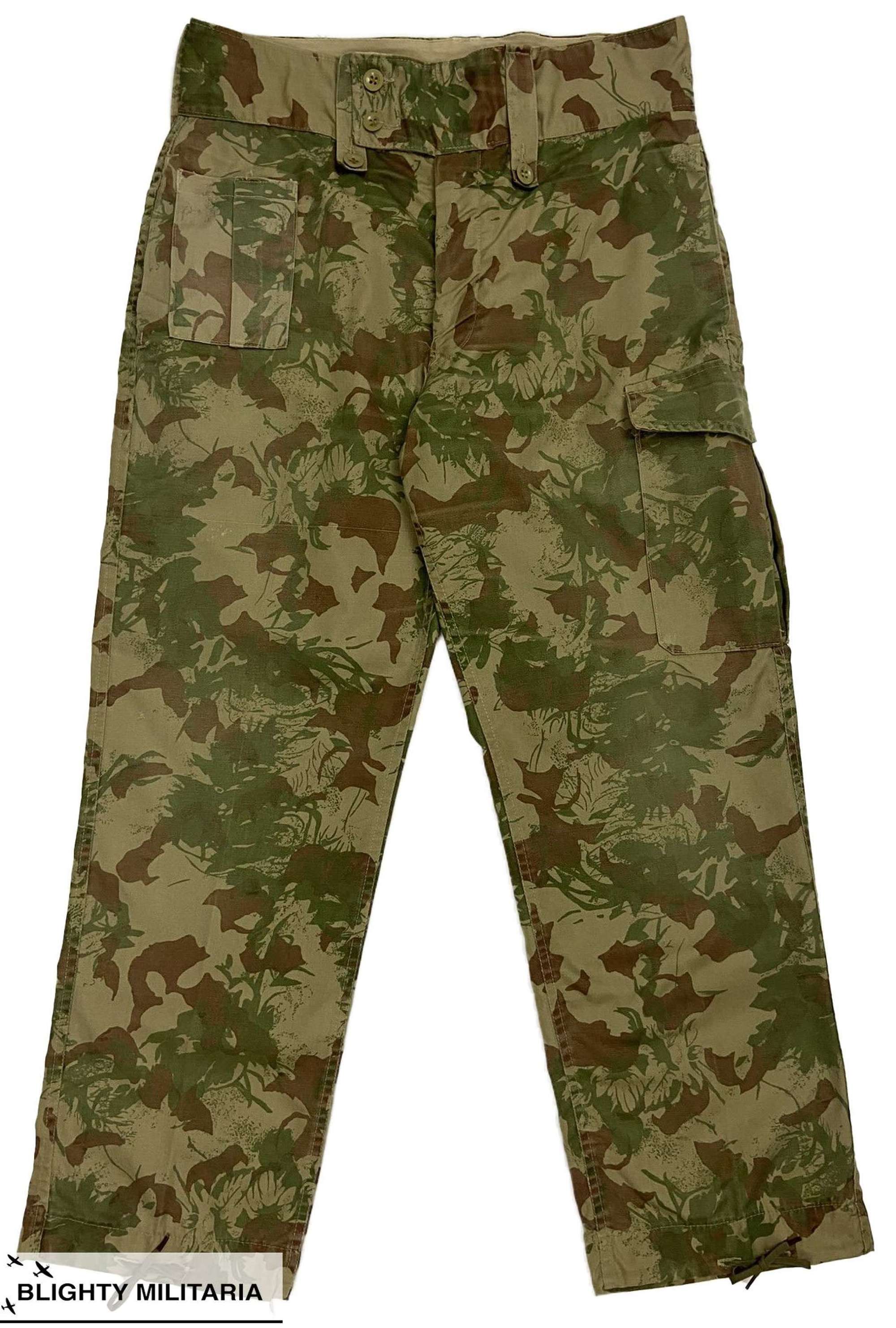 Original 1976 Dated South African Police Camouflage Combat Trousers