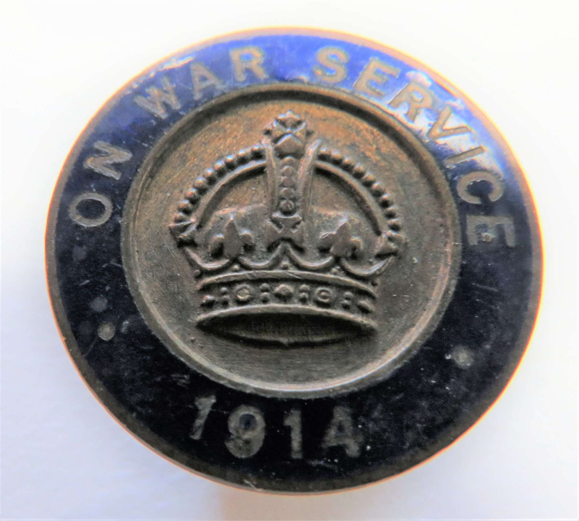 WW1 On War Service 1914 Lapel Badge