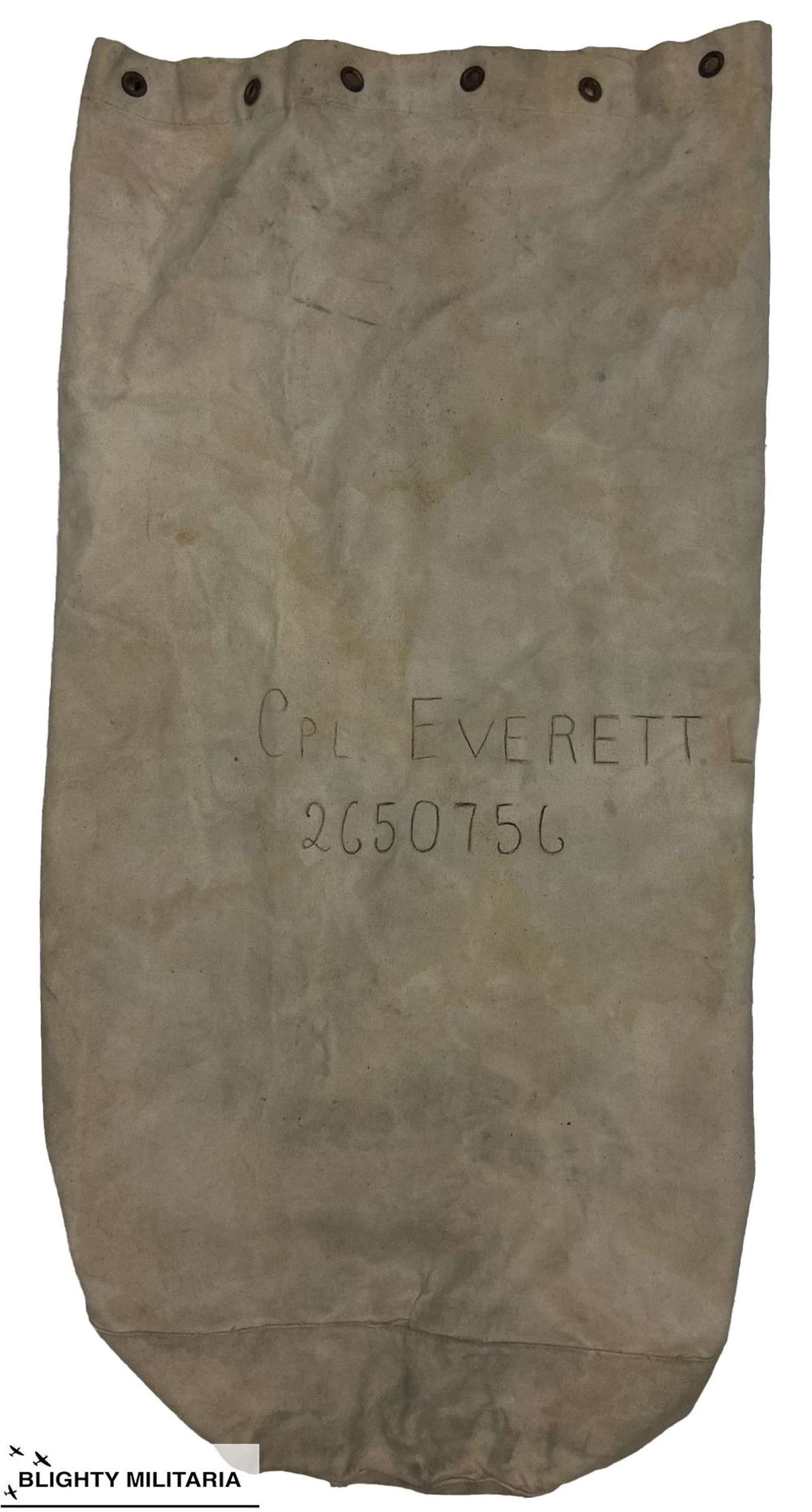 Original 1942 Dated British White Kit Bag
