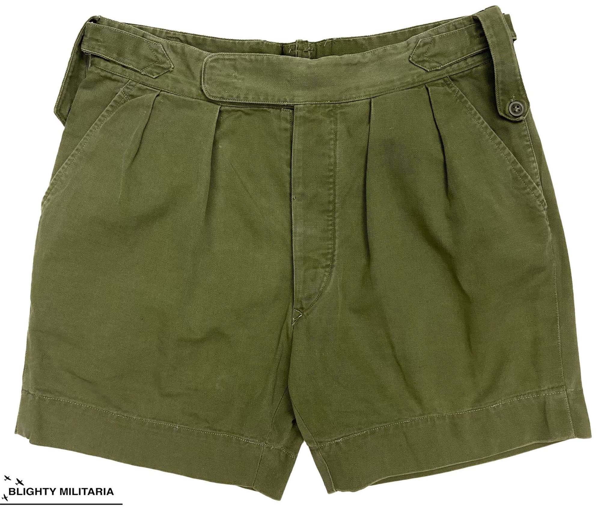 Original 1960s British Jungle Green Shorts