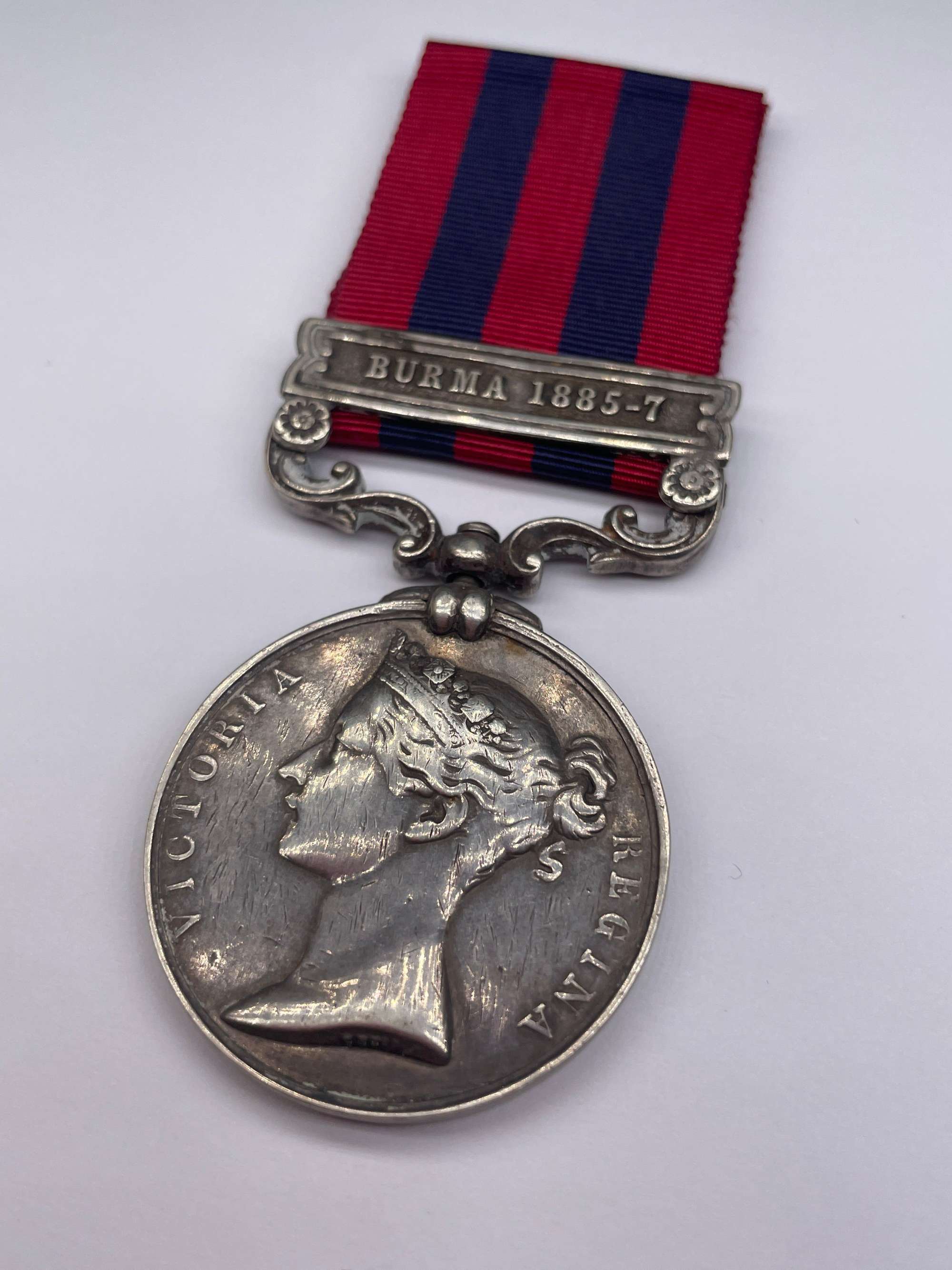 Original 1854 India General Service Medal, Burma 1885-7, Erased