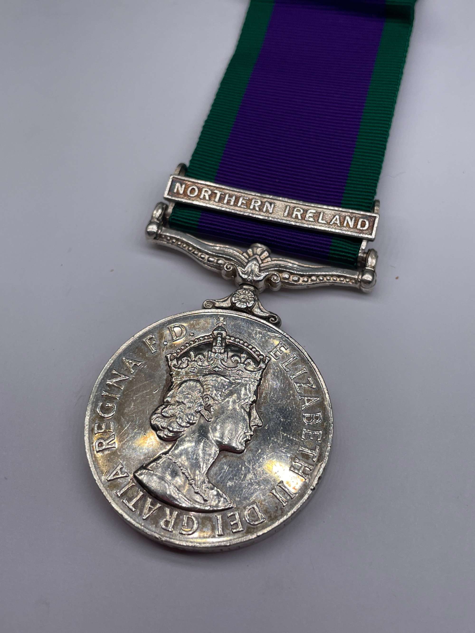 Original 1962 Pattern General Service Medal, Northern Ireland, Cfn. Hills, R.E.M.E.