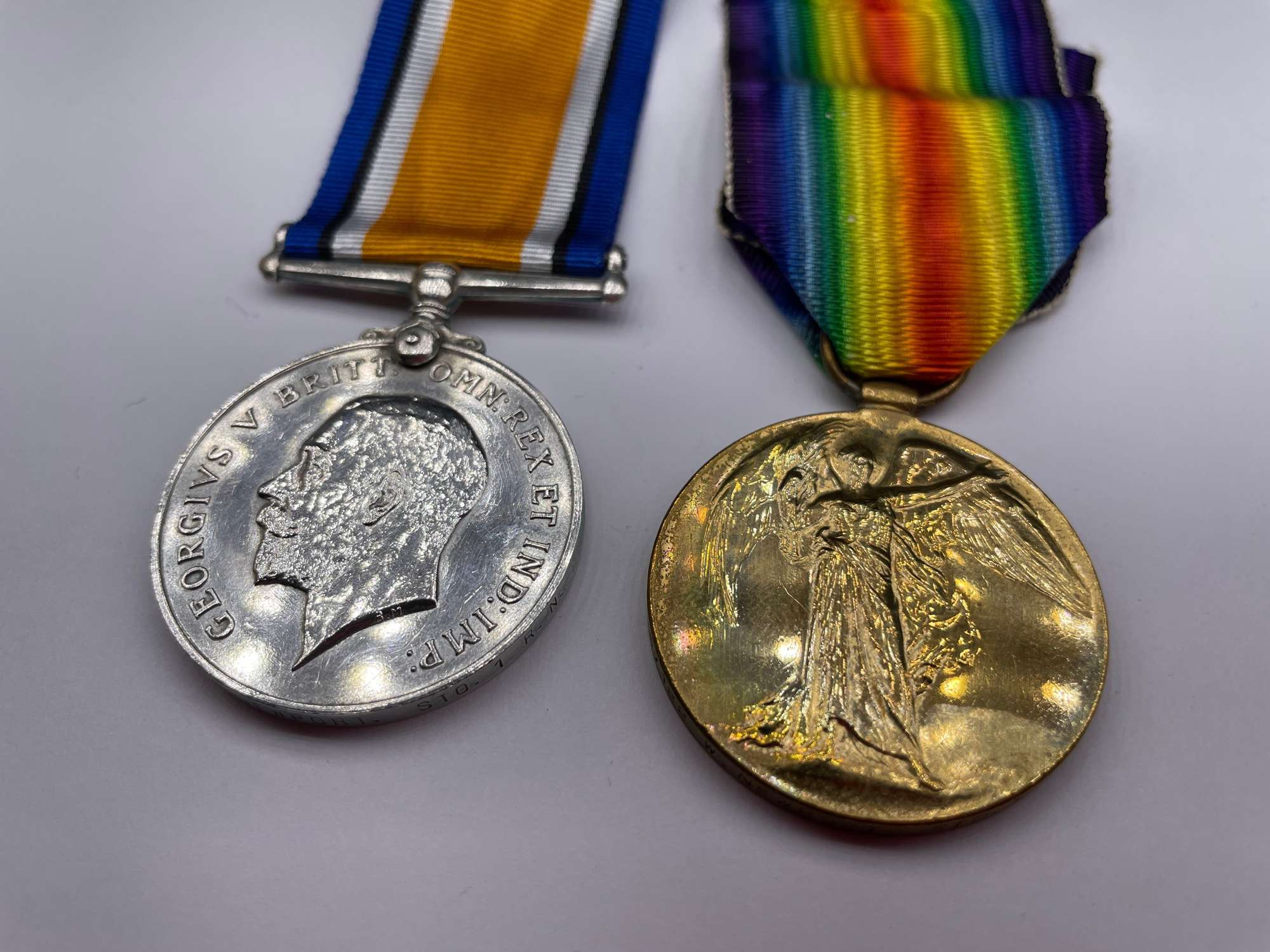 Original World War One Medal Pair, Newport, Royal Navy