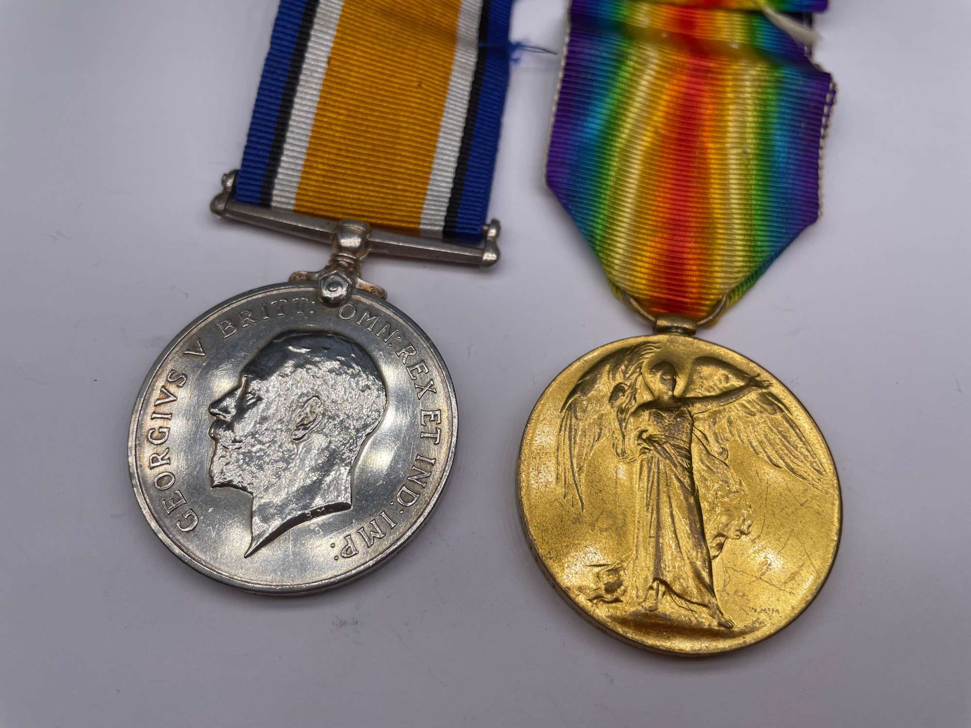 Original World War One Medal Pair, Glover, Royal Navy