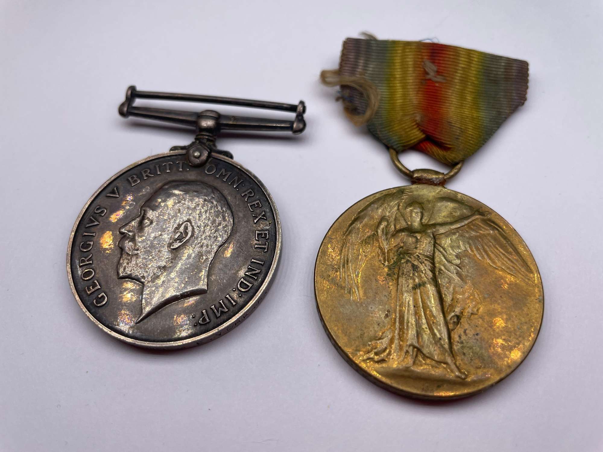 Original World War One Medal Pair, Pte Gill, East Yorkshire Regiment