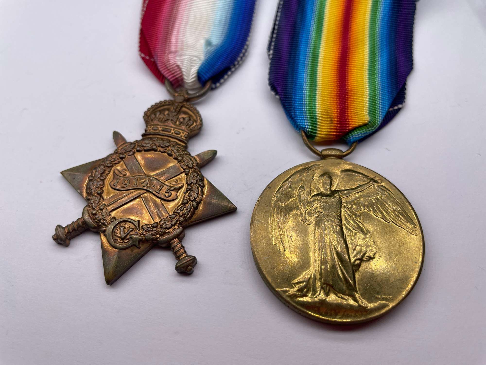 Original World War One Medal Pair, Fireman White, Mercantile Fleet Auxiliary
