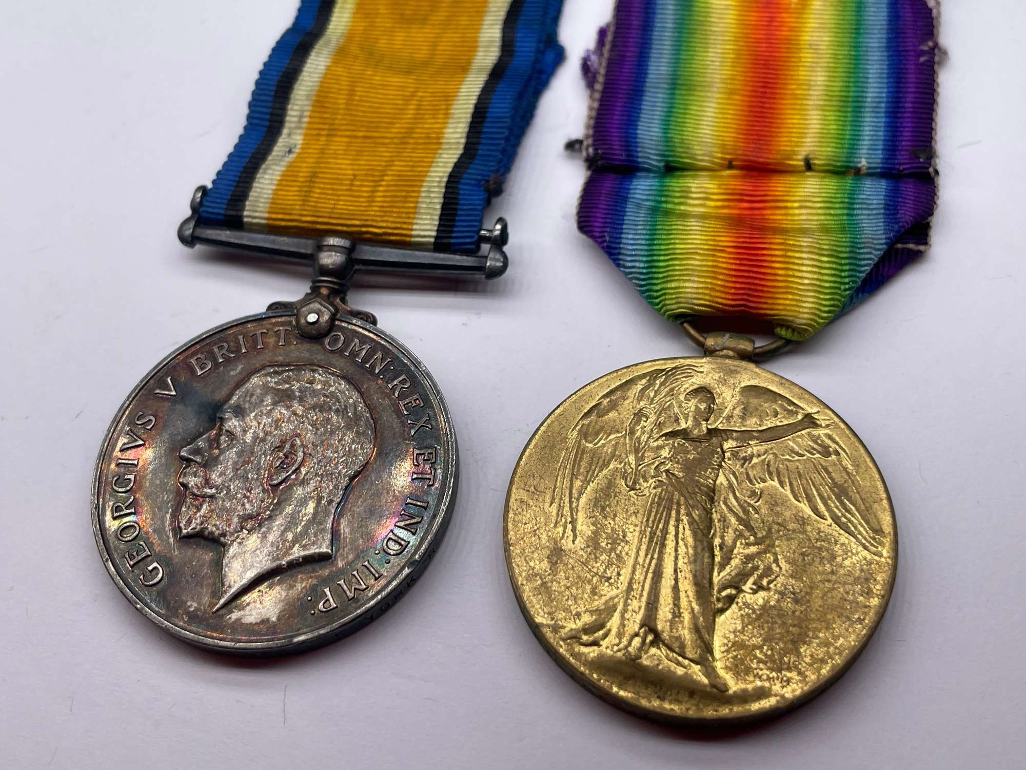 Original World War One Medal Pair, Pte Lister, East Yorkshire Regiment