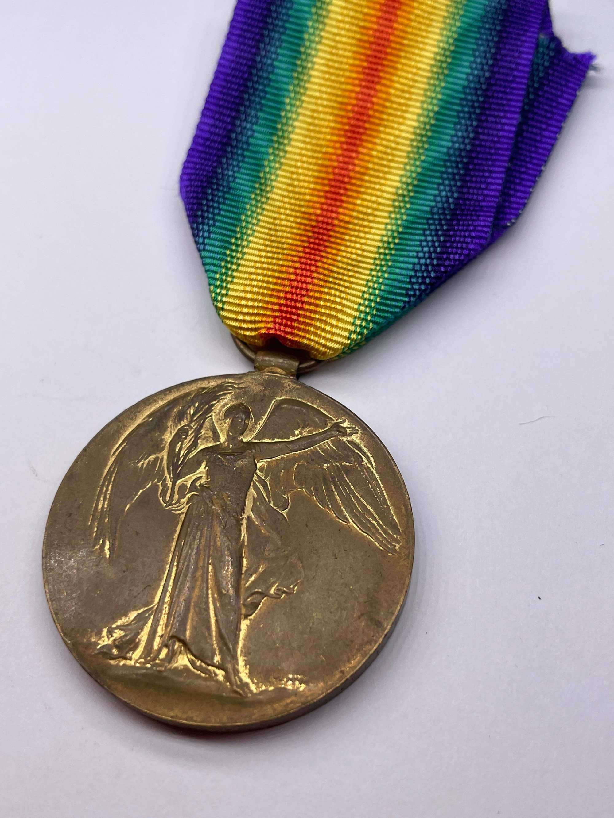 Original World War One Victory Medal, Pte Johnson, West Yorkshire Regiment