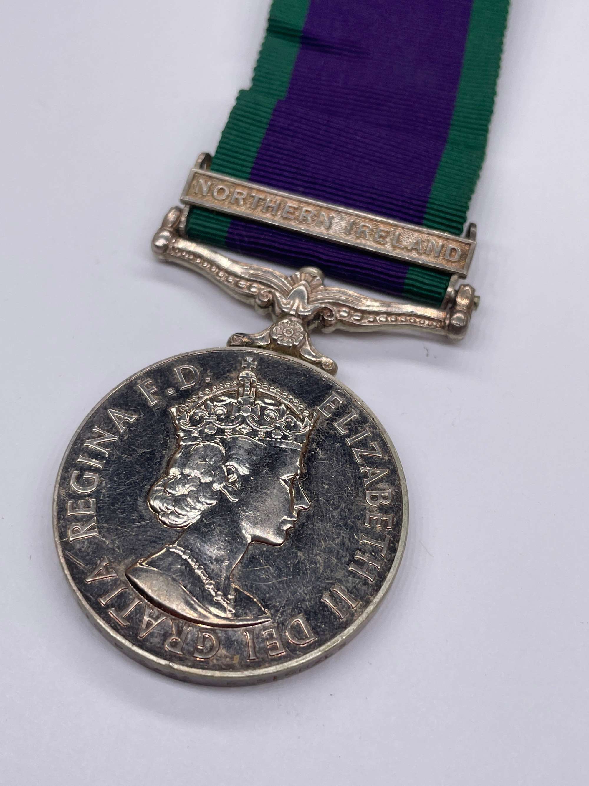 Original 1962 Pattern General Service Medal, Sig. Bass, Northern Ireland Clasp, Royal Signals
