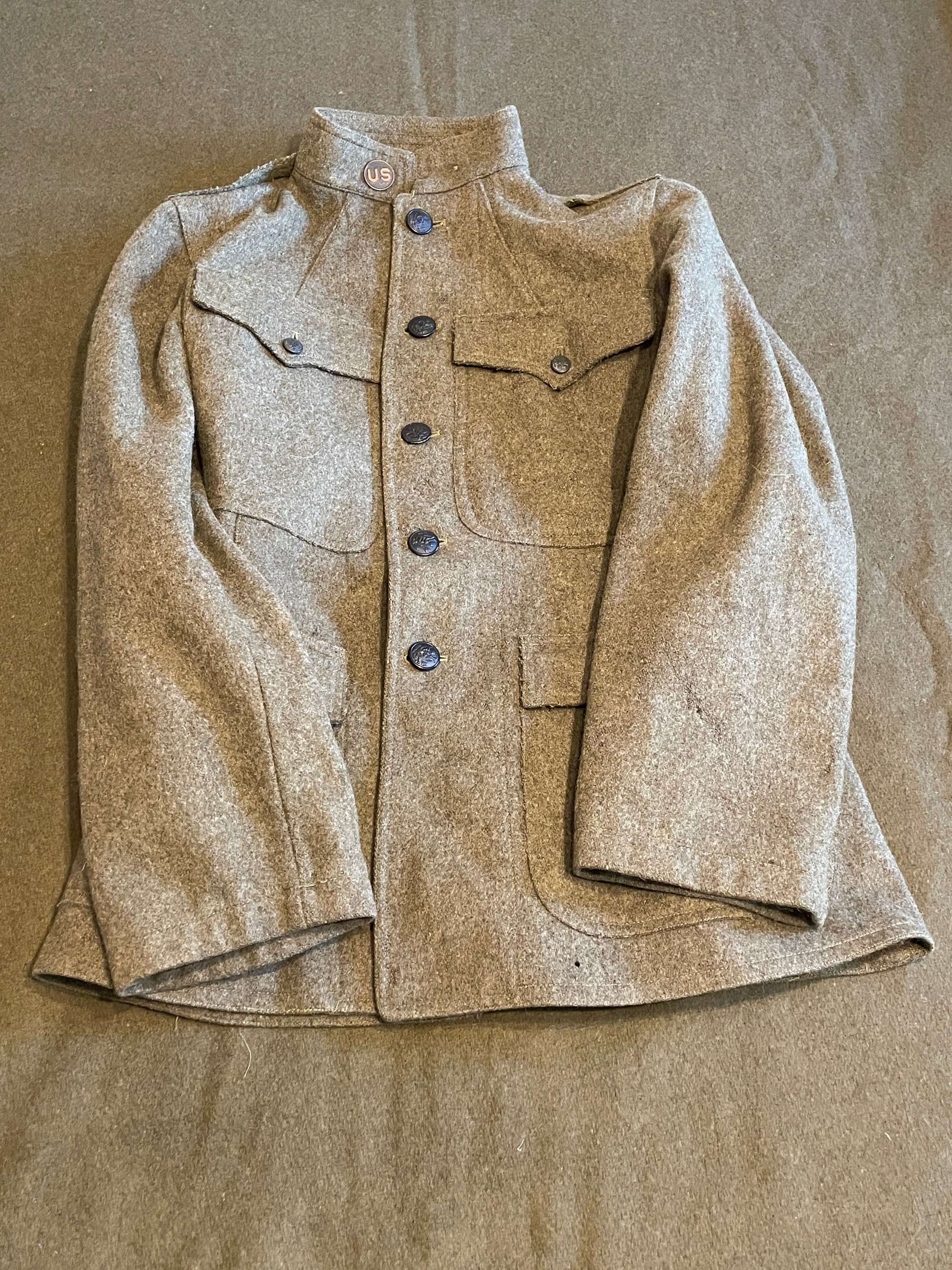 Original American World War One Era Doughboy's Tunic, Wool Winter Version, Excellent Condi