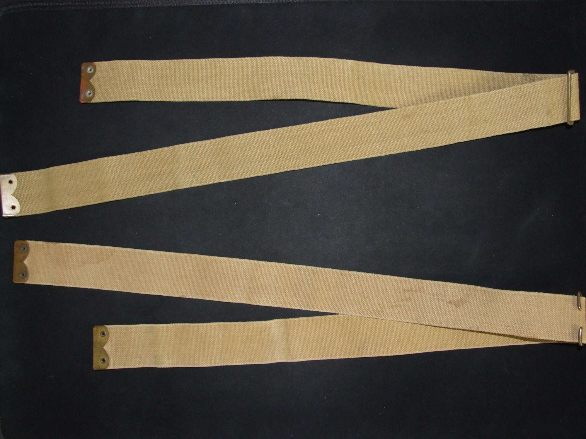 Closely Matched Pair of 08 Pattern Braces, 1918 Dated