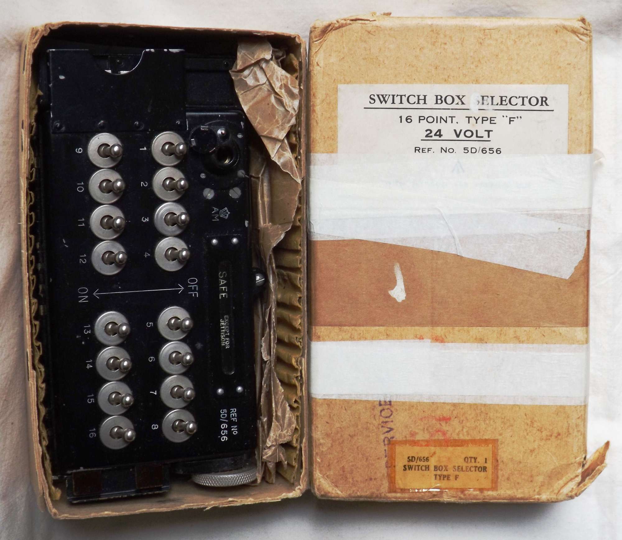 WW2 Bomb Selector Switchbox Type F 5D/656 as used in AVRO Lancaster bombers