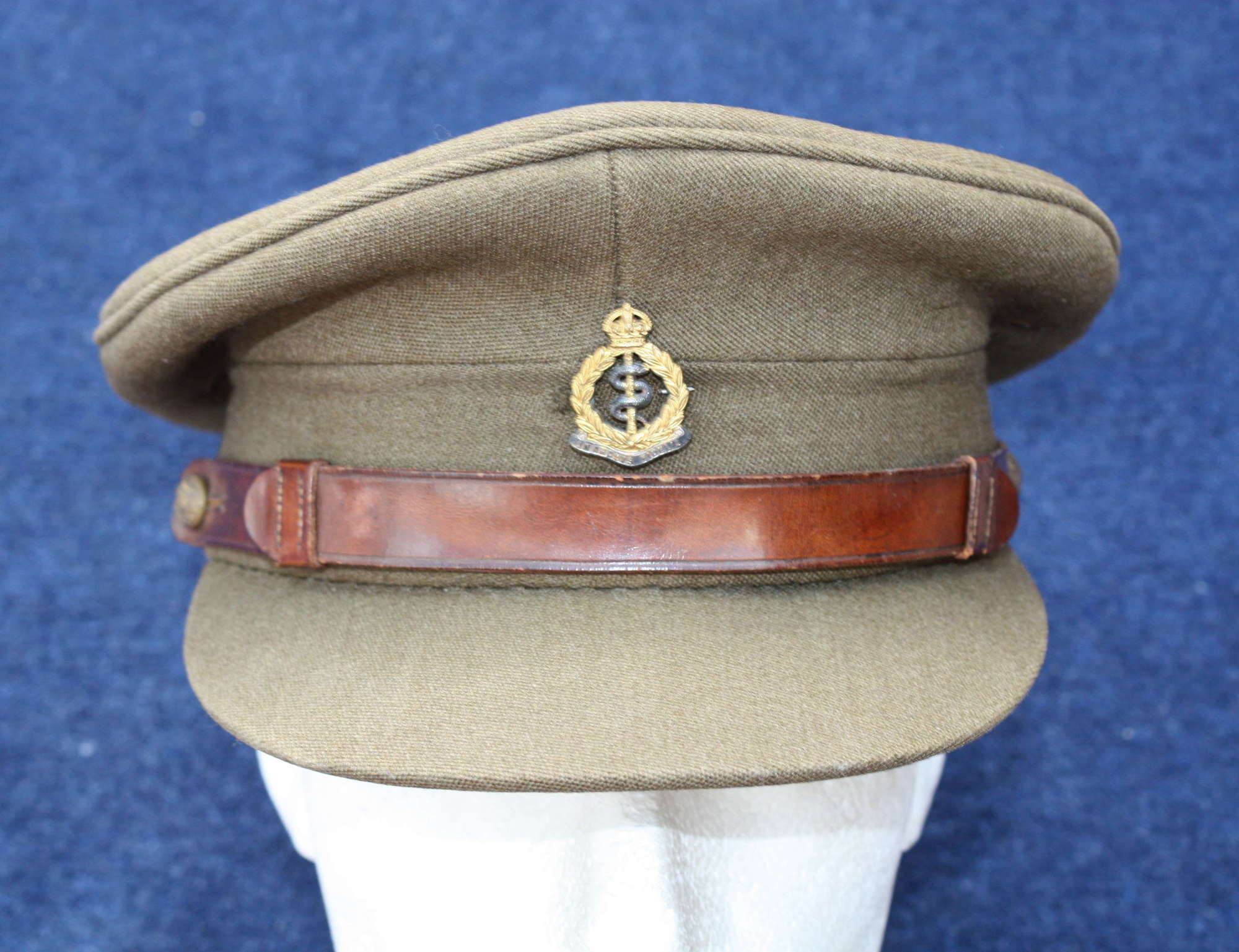 WW2 British Army Officers R.A.M.C. Service Dress Khaki Cap
