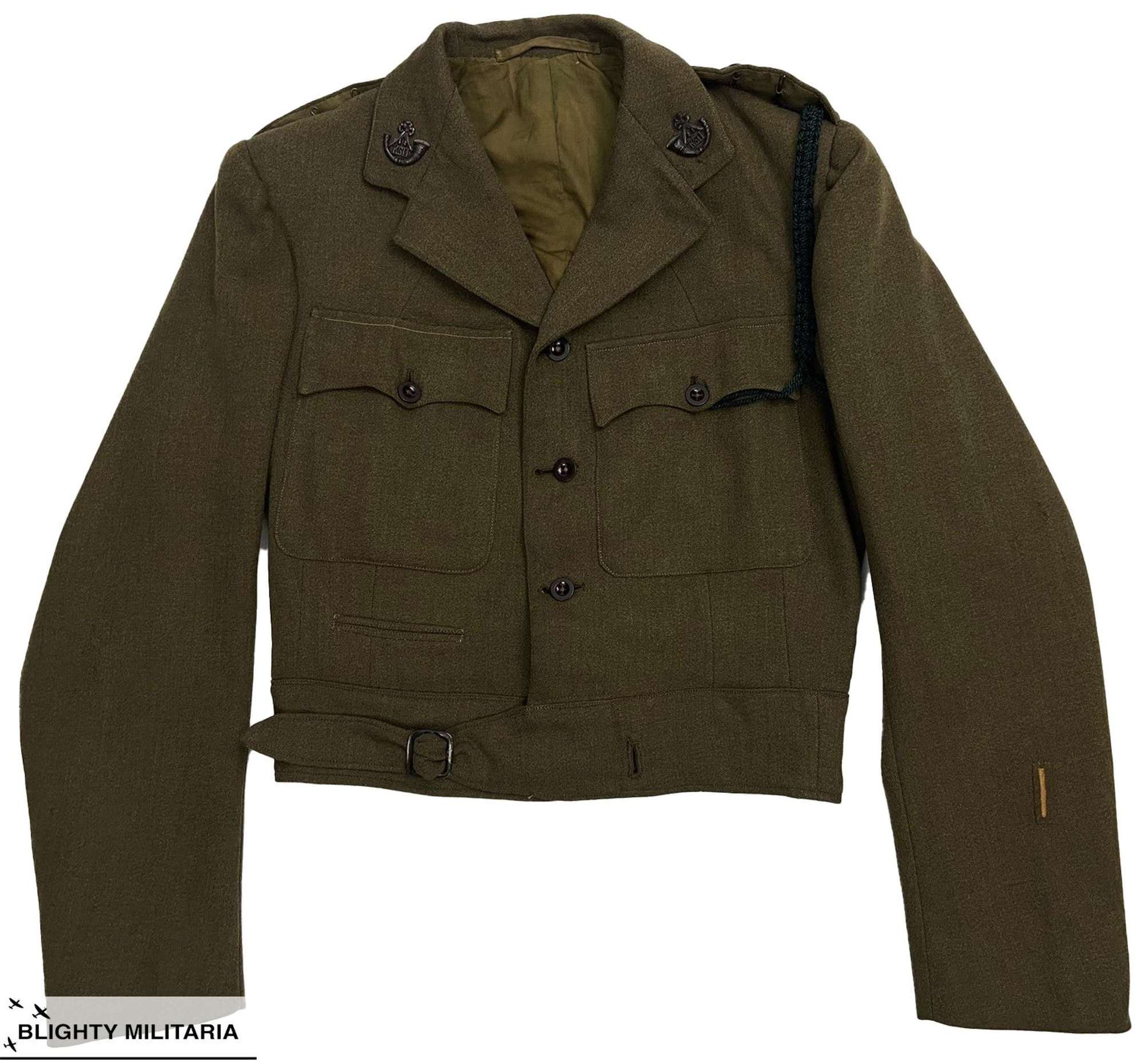 Original WW2 King's Shropshire Light Infantry Cut-down Tunic