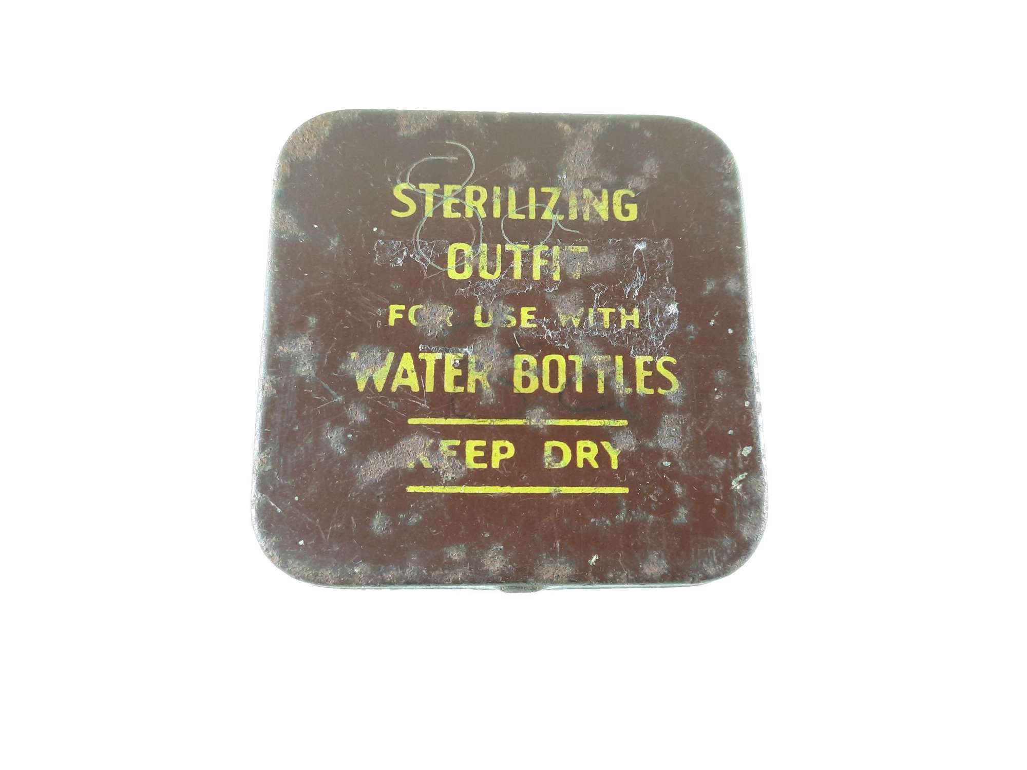Ww2 British Army Sterilizing Outfit For Water Bottles Tin