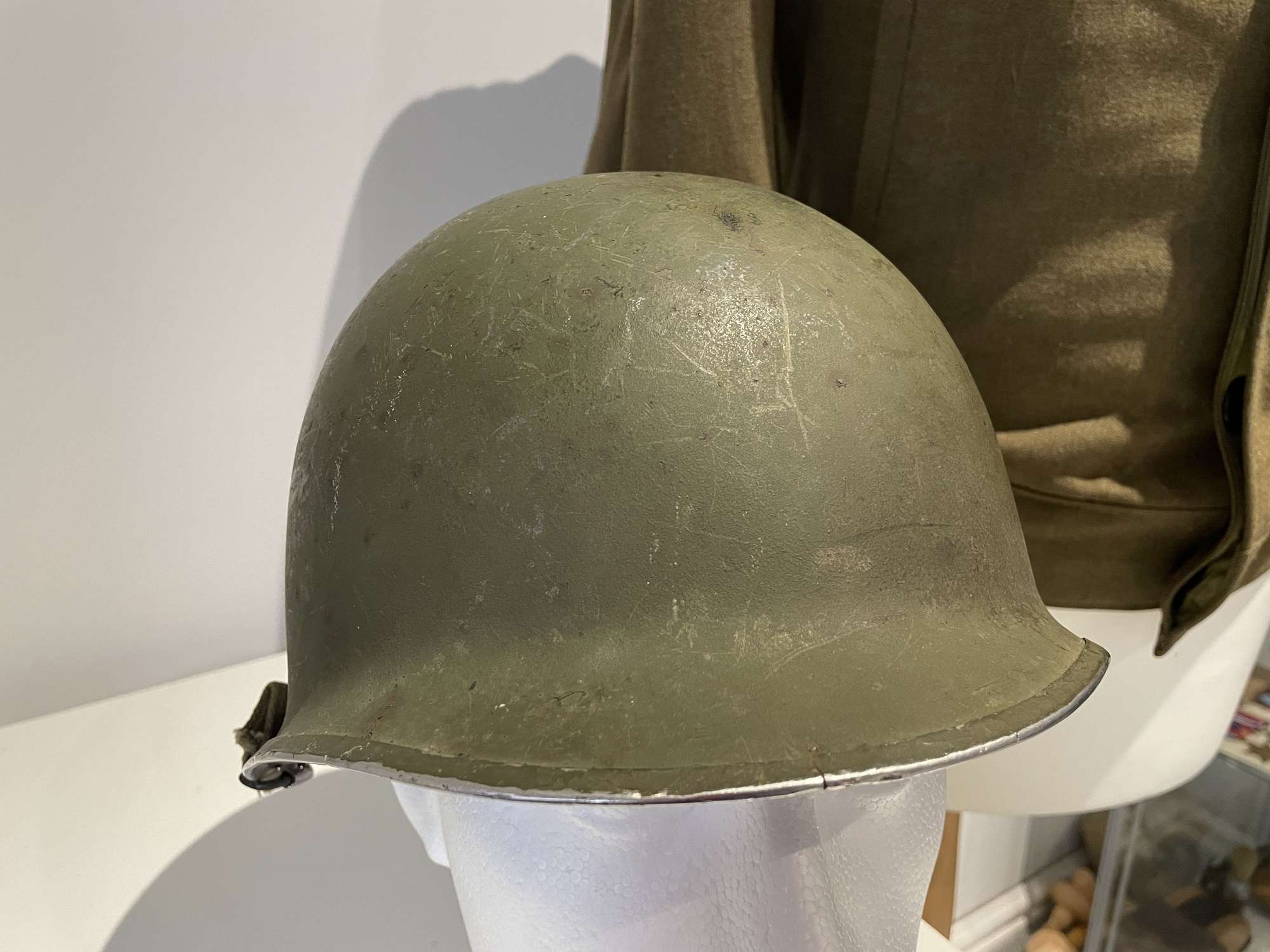 Original World War Two American M1 Helmet, Front Seam, Early War