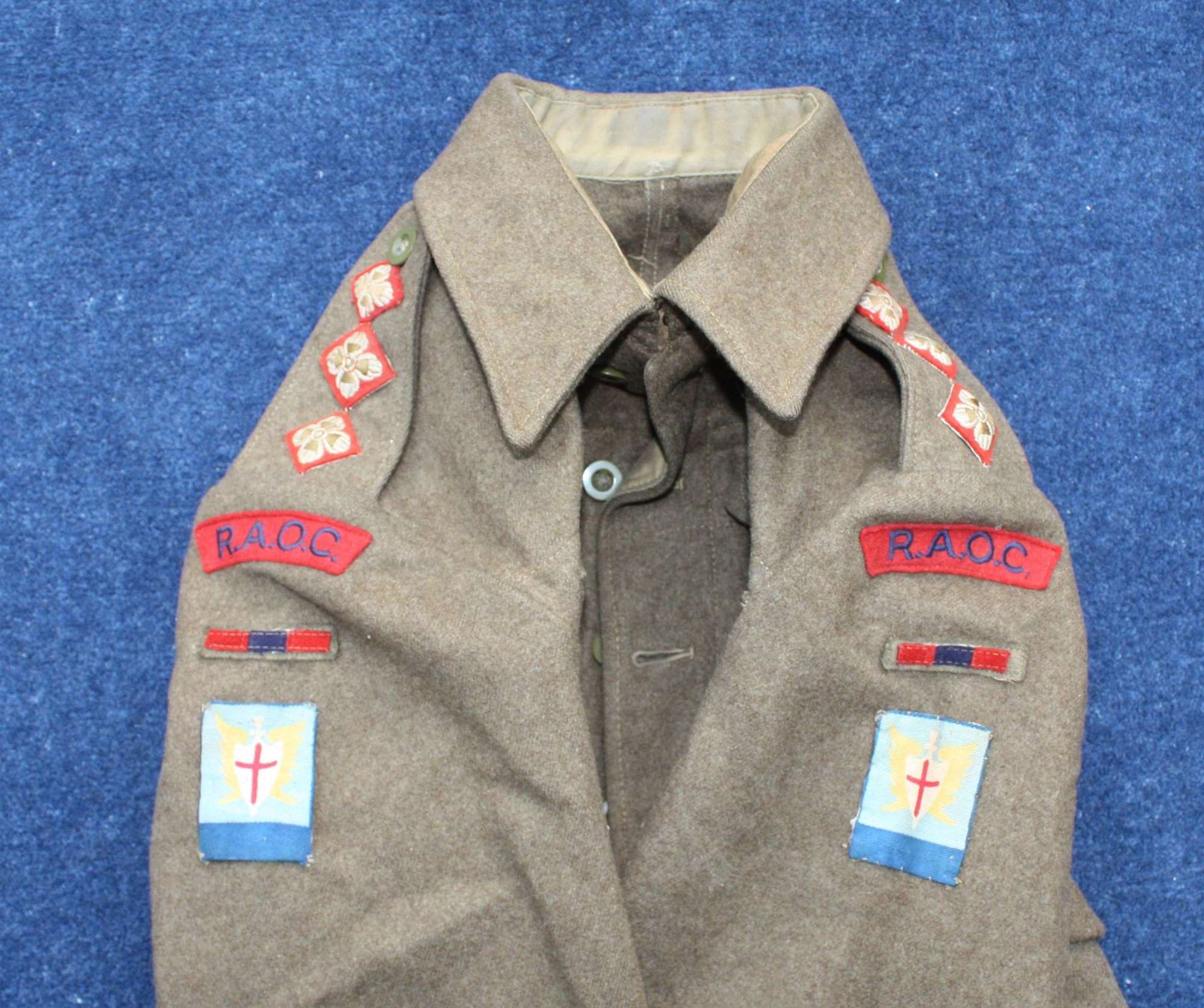 1943 Dated British Army Captains Khaki Wool Battledress Blouse,