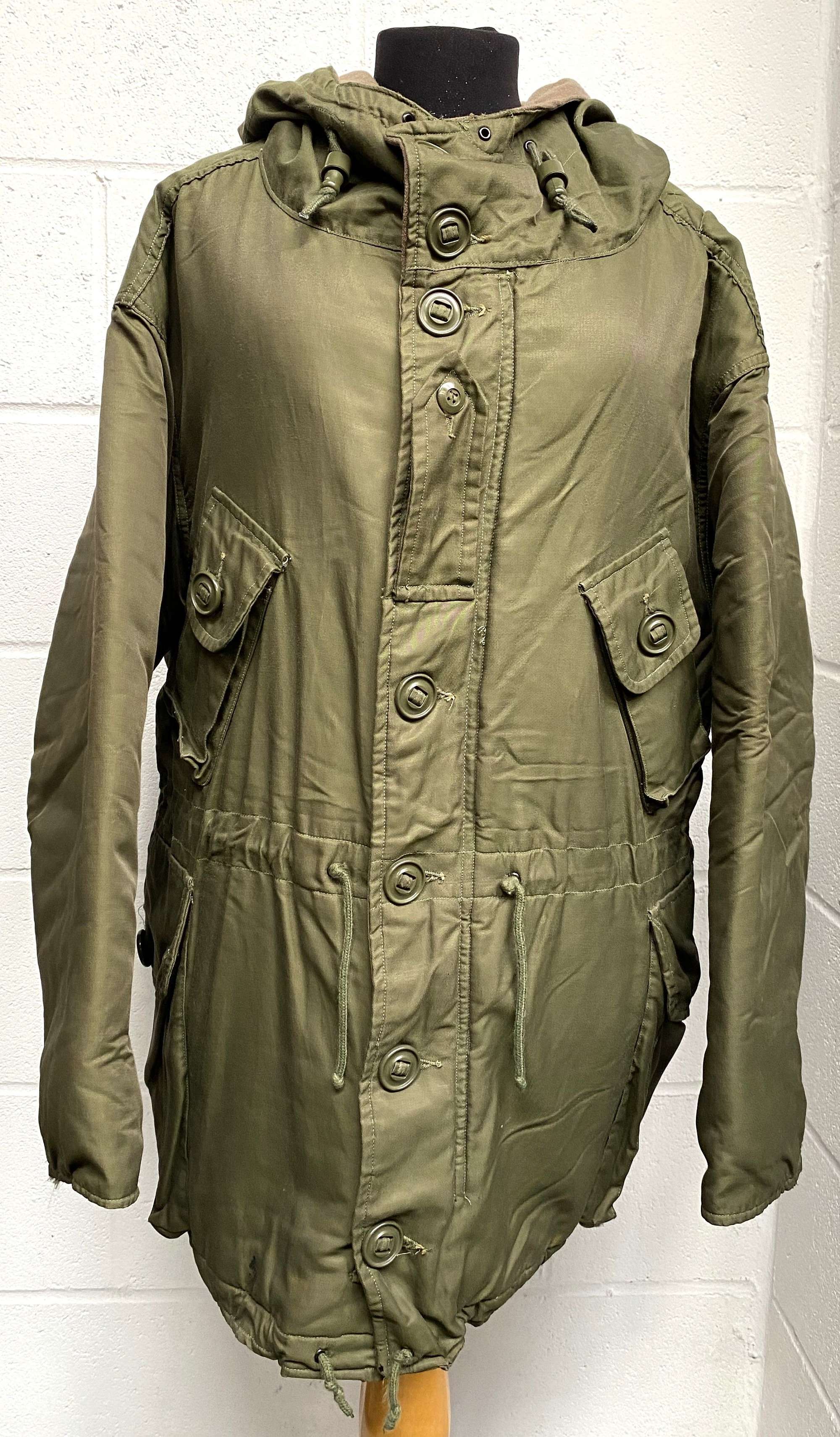 Canadian Army Peerless Garments Ltd Olive Green Men's Parka Jacket 1971 Dated