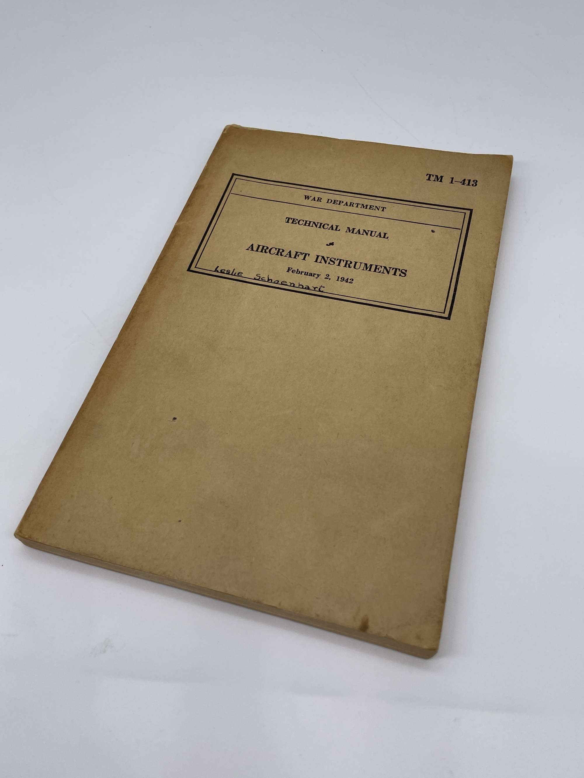 Original World War Two Era American Technical Manual TM 1-413