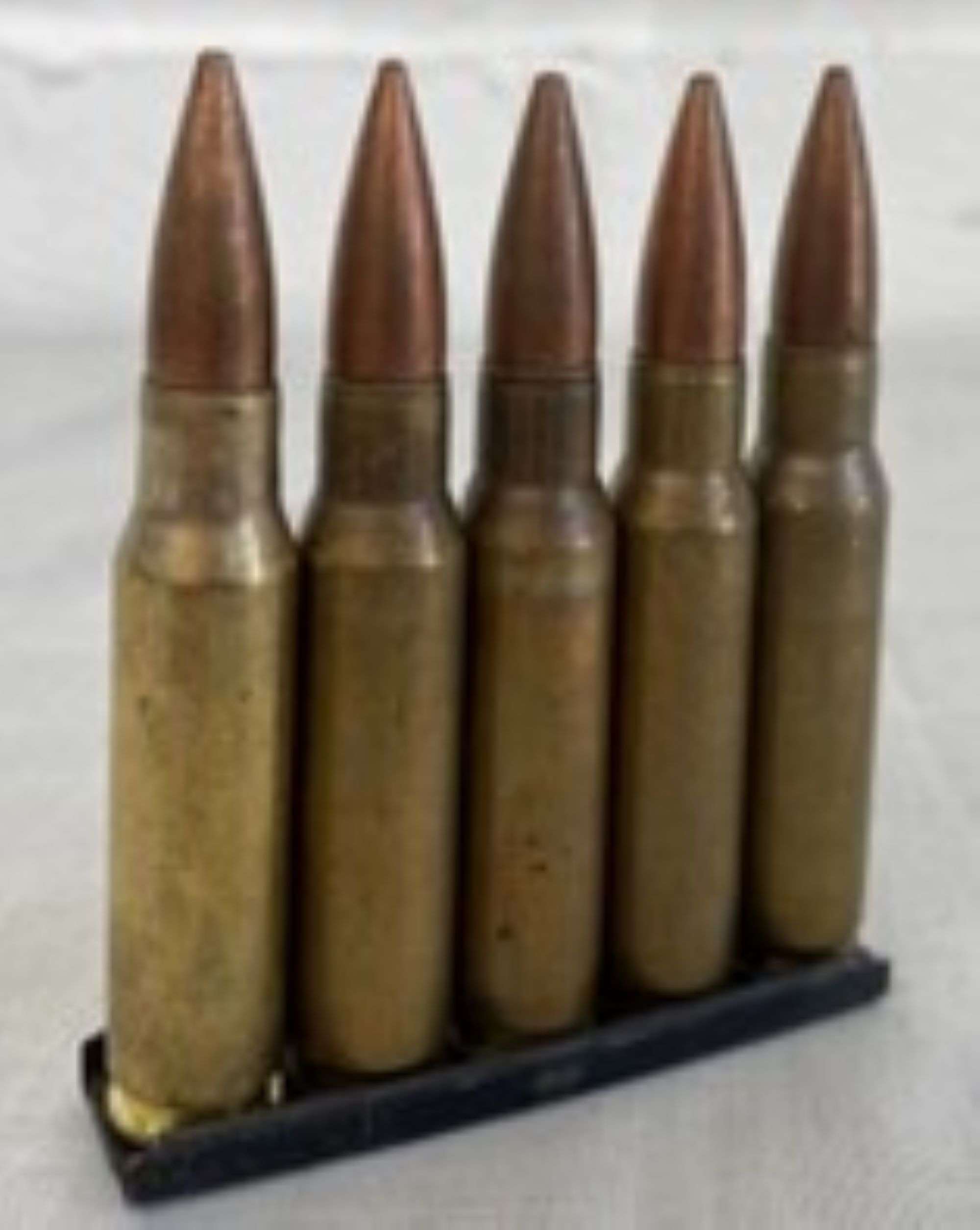 7.62 Inert Ammunition Clip with 5 Rounds