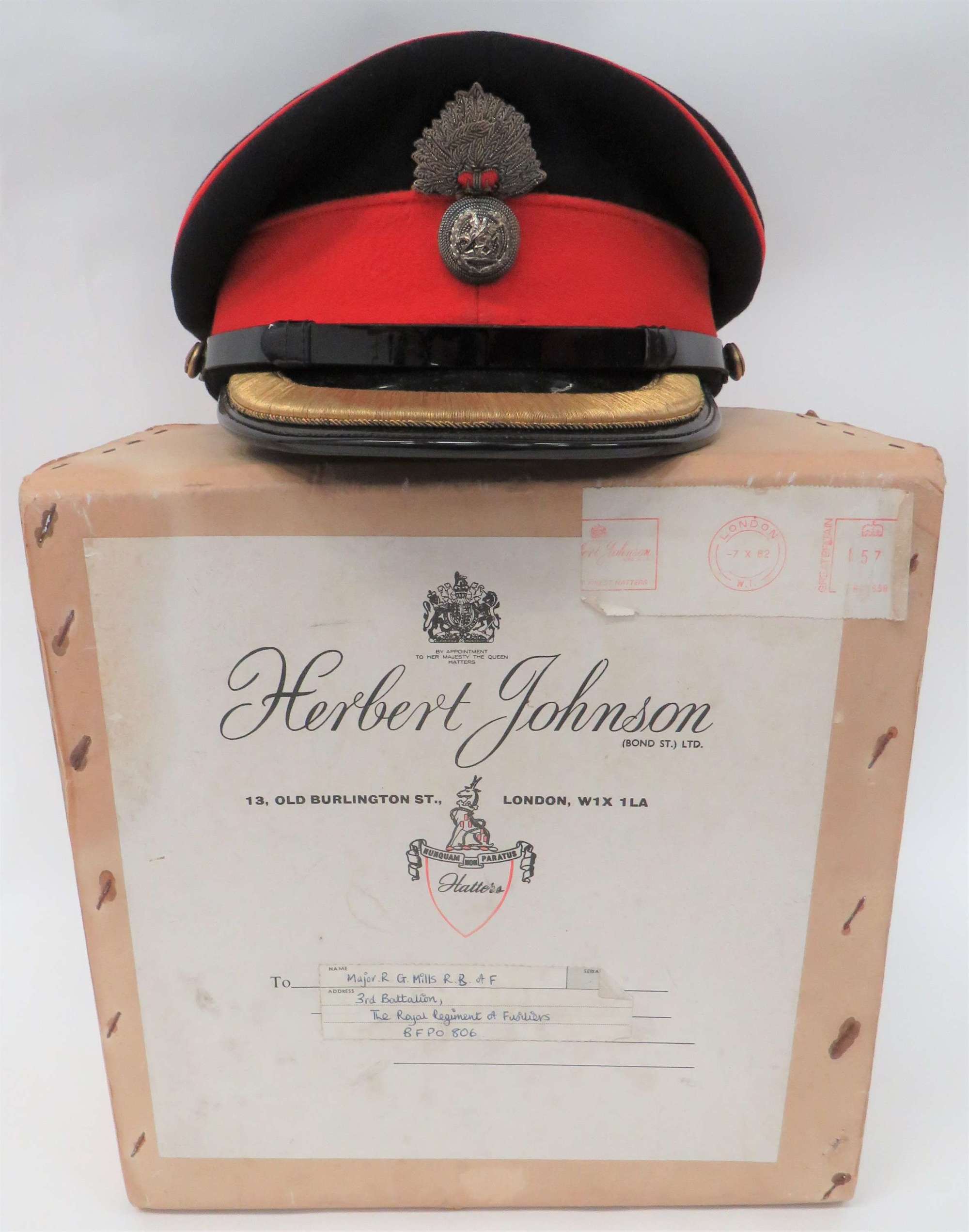 Post 1953 Royal Regiment of Fusiliers Field Officers Dress Cap