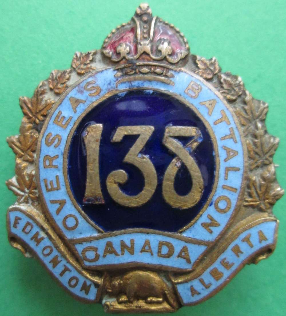 138 CANADA OVERSEAS BATTALION SWEETHEART/DRESS BROOCH