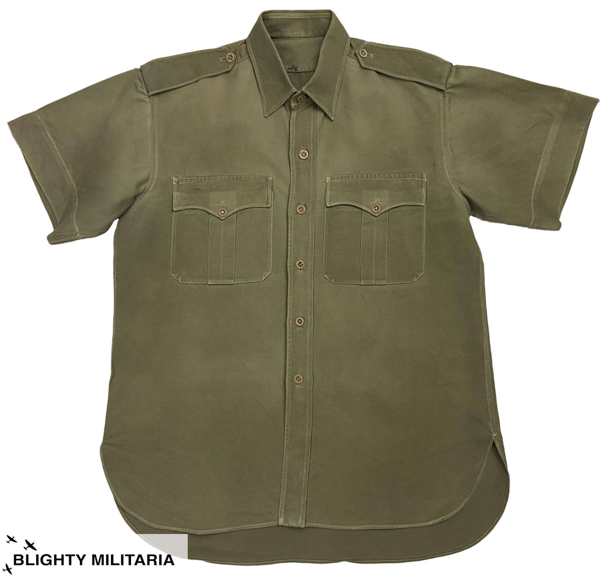 Original 1950s British Military Short Sleeved Shirt