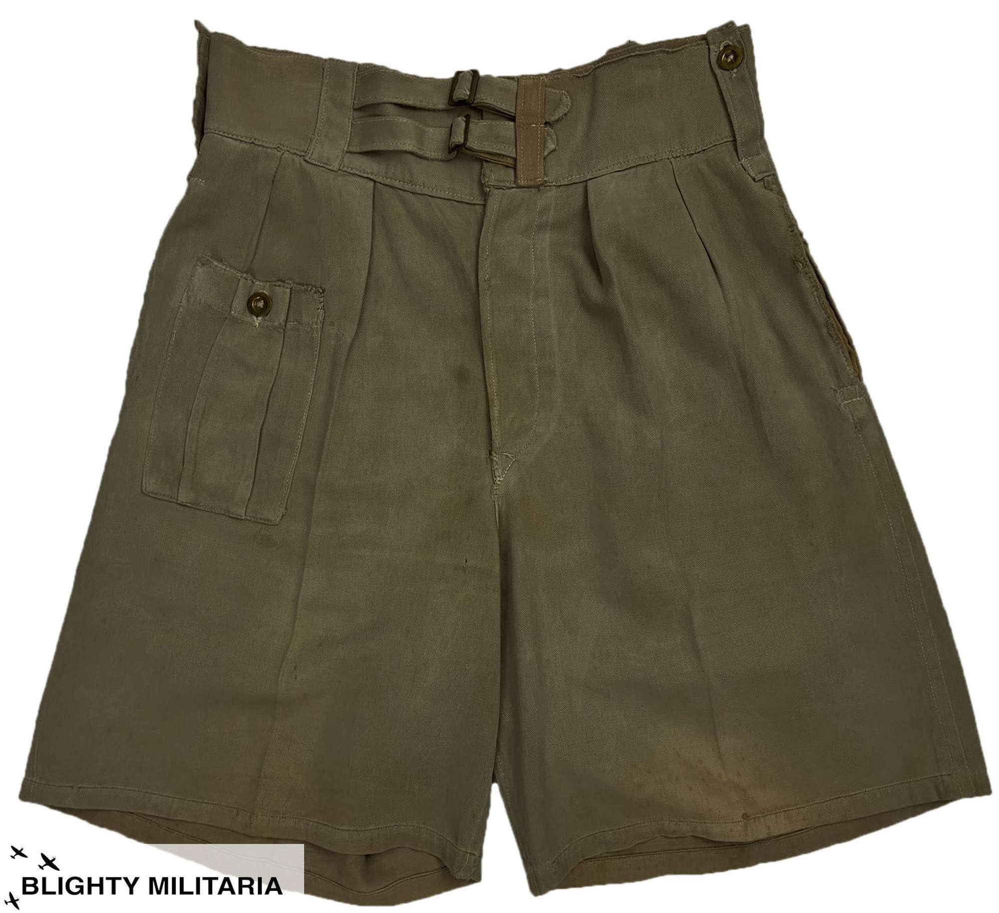 Original Early WW2 British 1941 Pattern Khaki Drill Shorts
