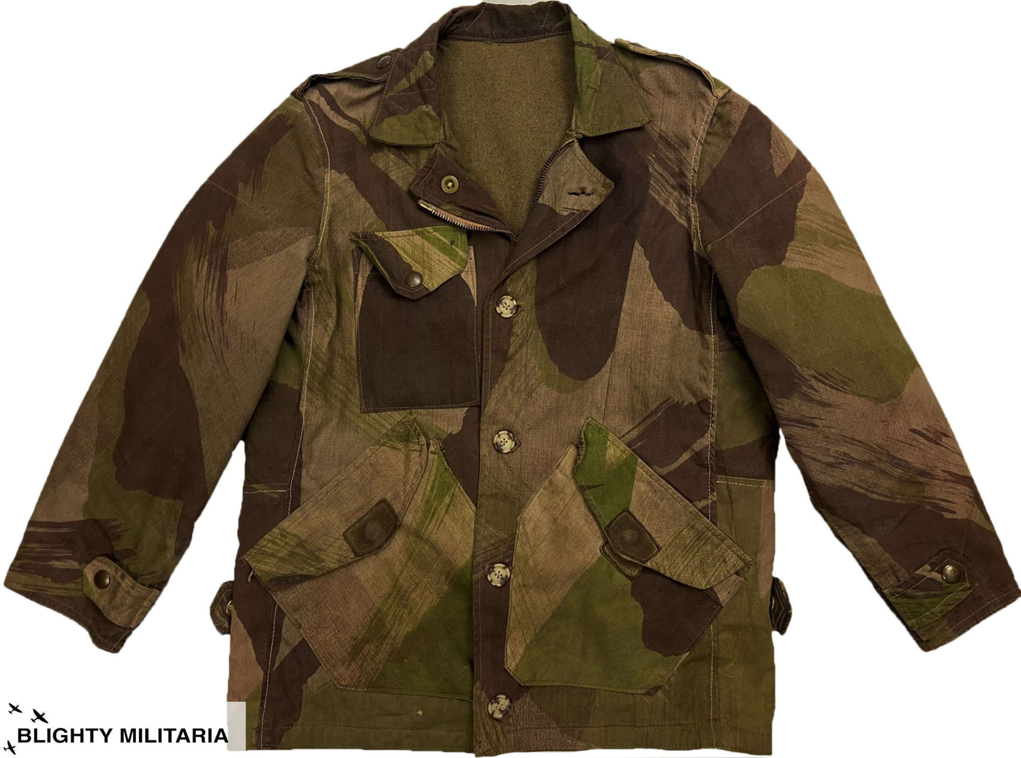 Incredible Cut Down 1944 Dated British Camouflage Tank Suit Jacket