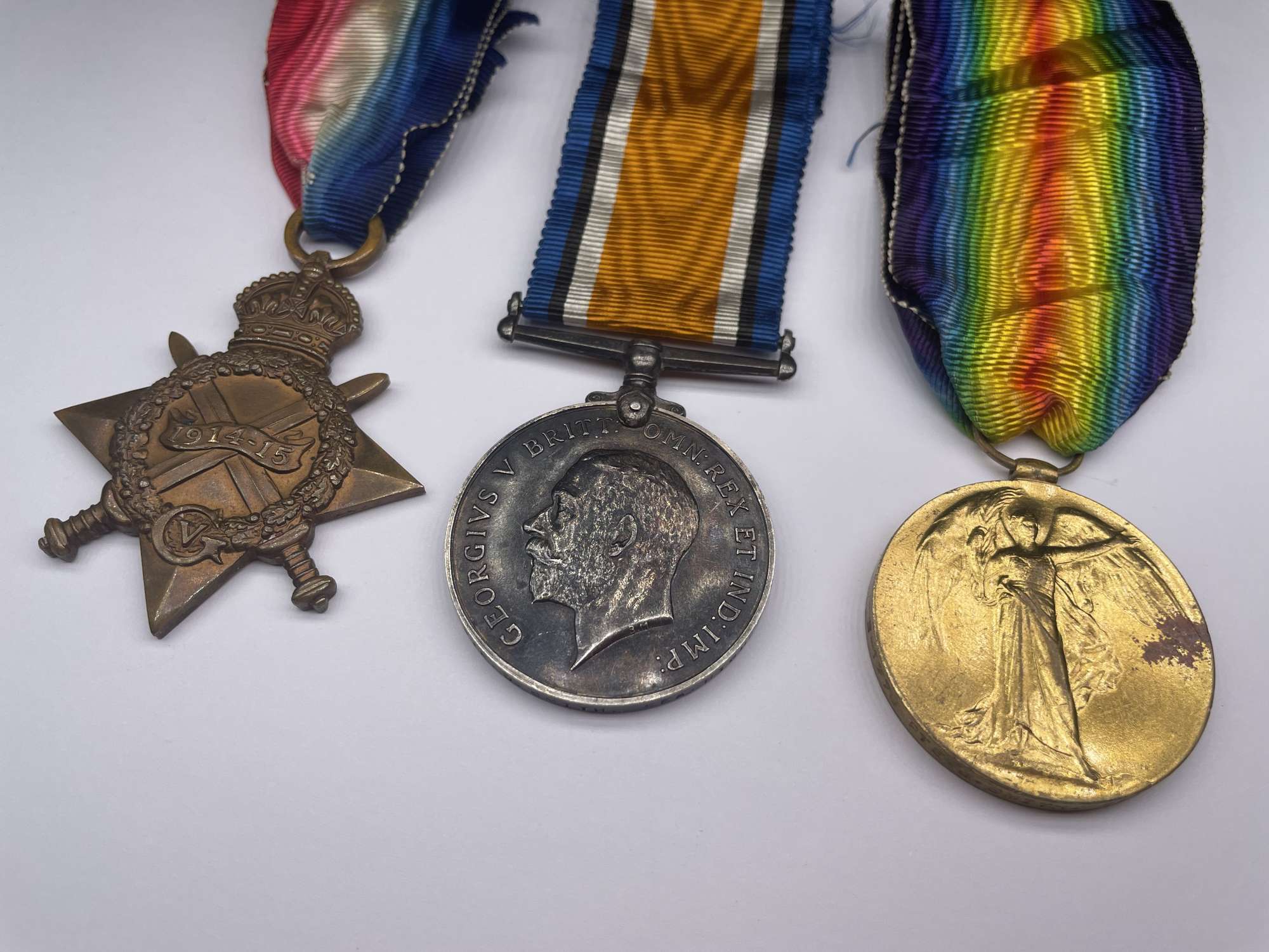 Original World War One Medal Trio, Pte Smith, Seaforth Highlanders, Casualy/Died of Wounds