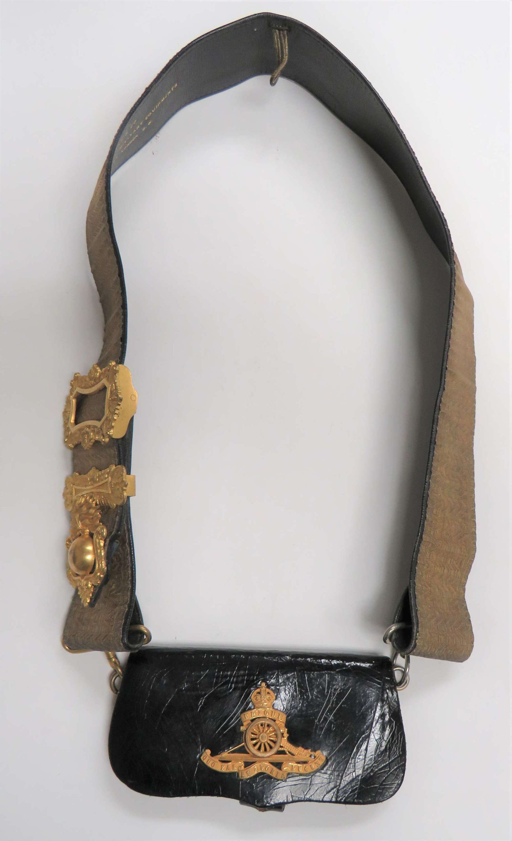 Post 1901 Kings Crown Officers Artillery Shoulder Strap and Pouch