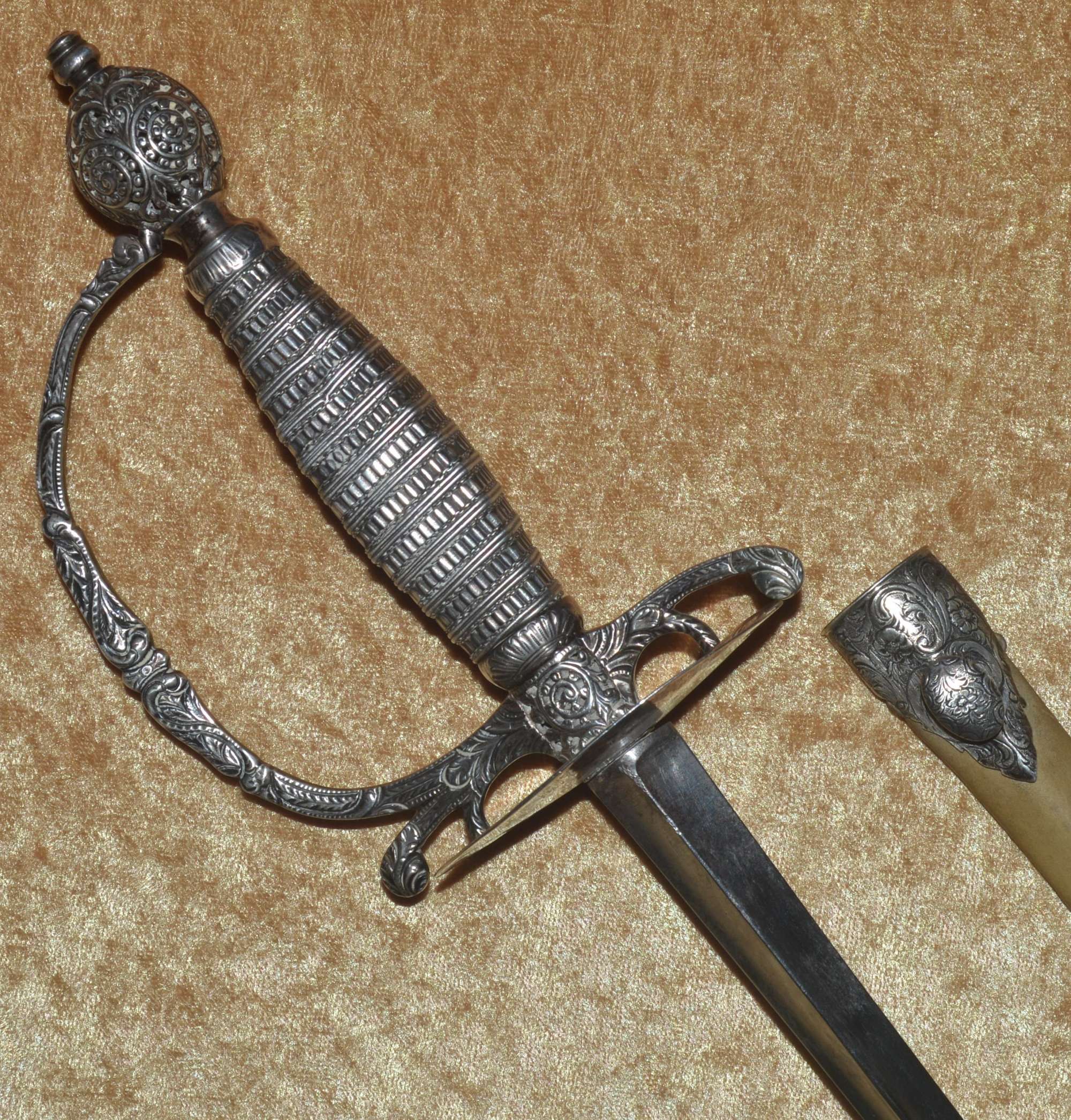 ﻿Silver Hilted Smallsword, Probably German, 2nd Half 18th C
