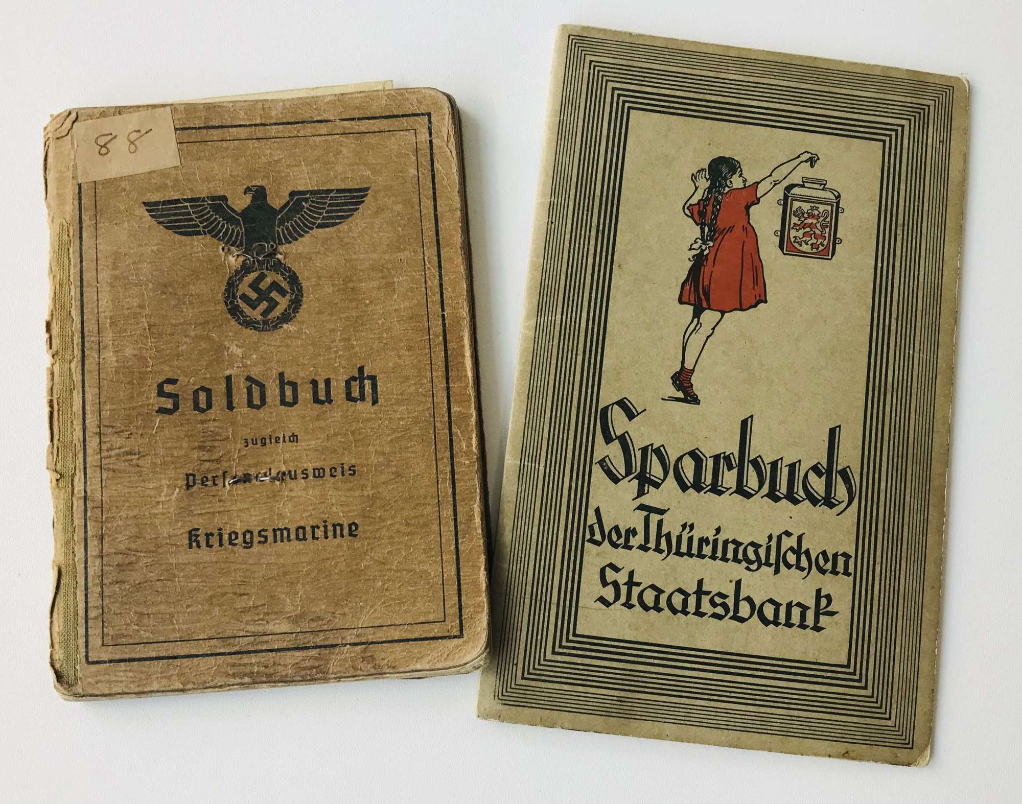 Kreigsmarine Soldbuch and savings book