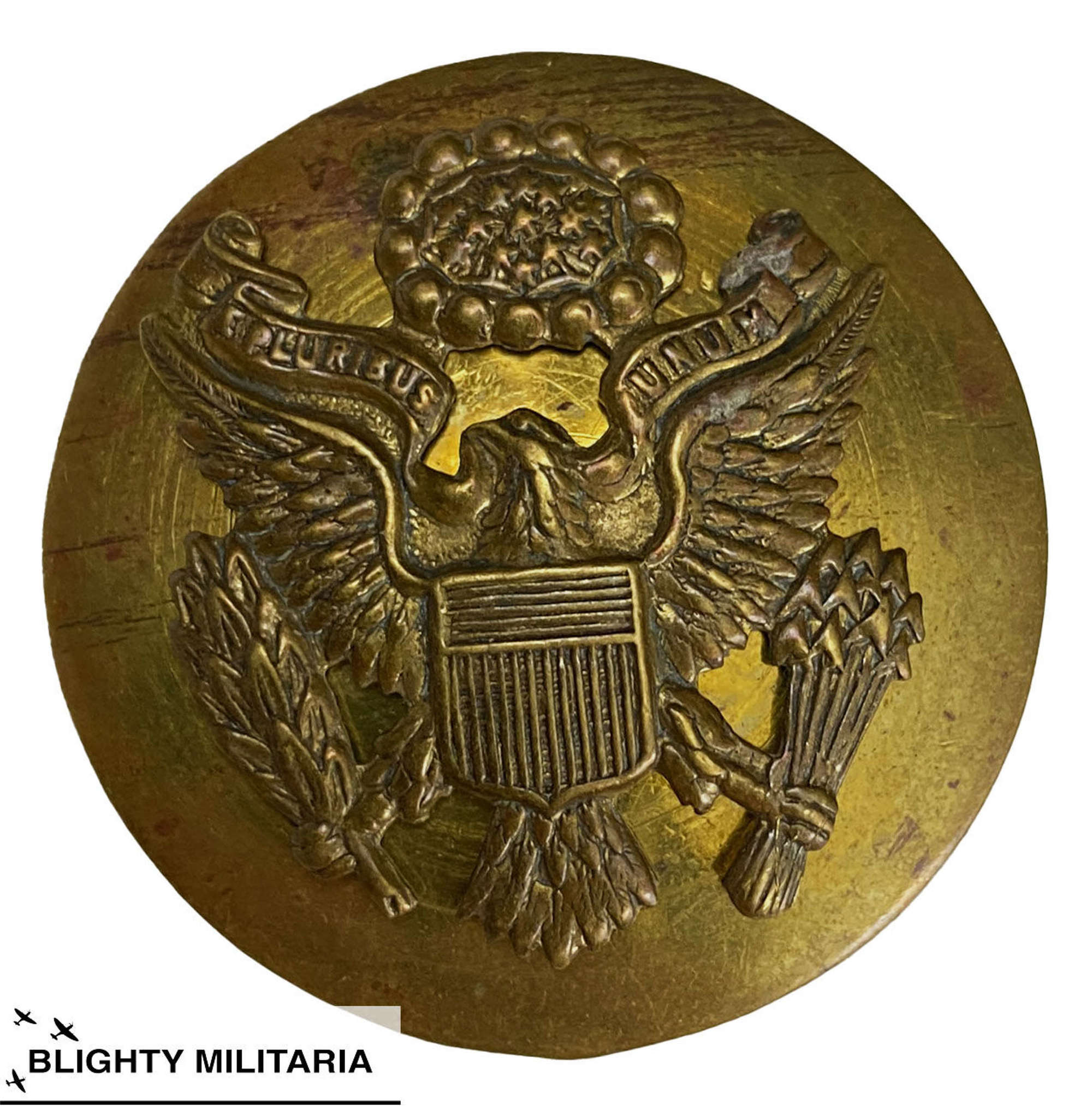 Original WW2 US Army Enlisted Men's Cap Badge