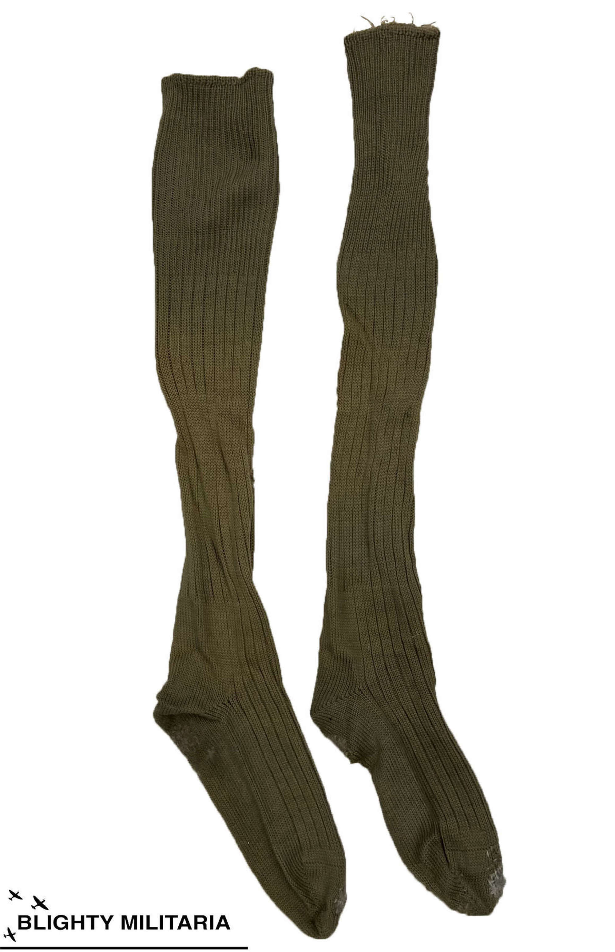 Original WW2 British Army Officer's Khaki Drill Long Socks - Mantell