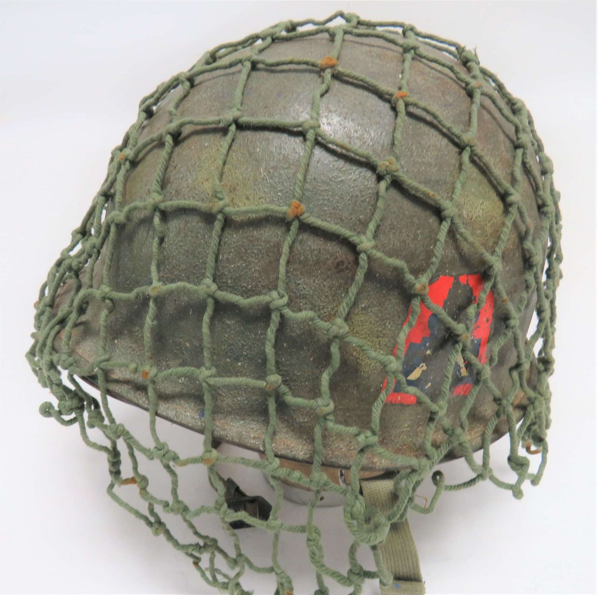 Post November 1944 American M1 Formation Badged Steel Helmet