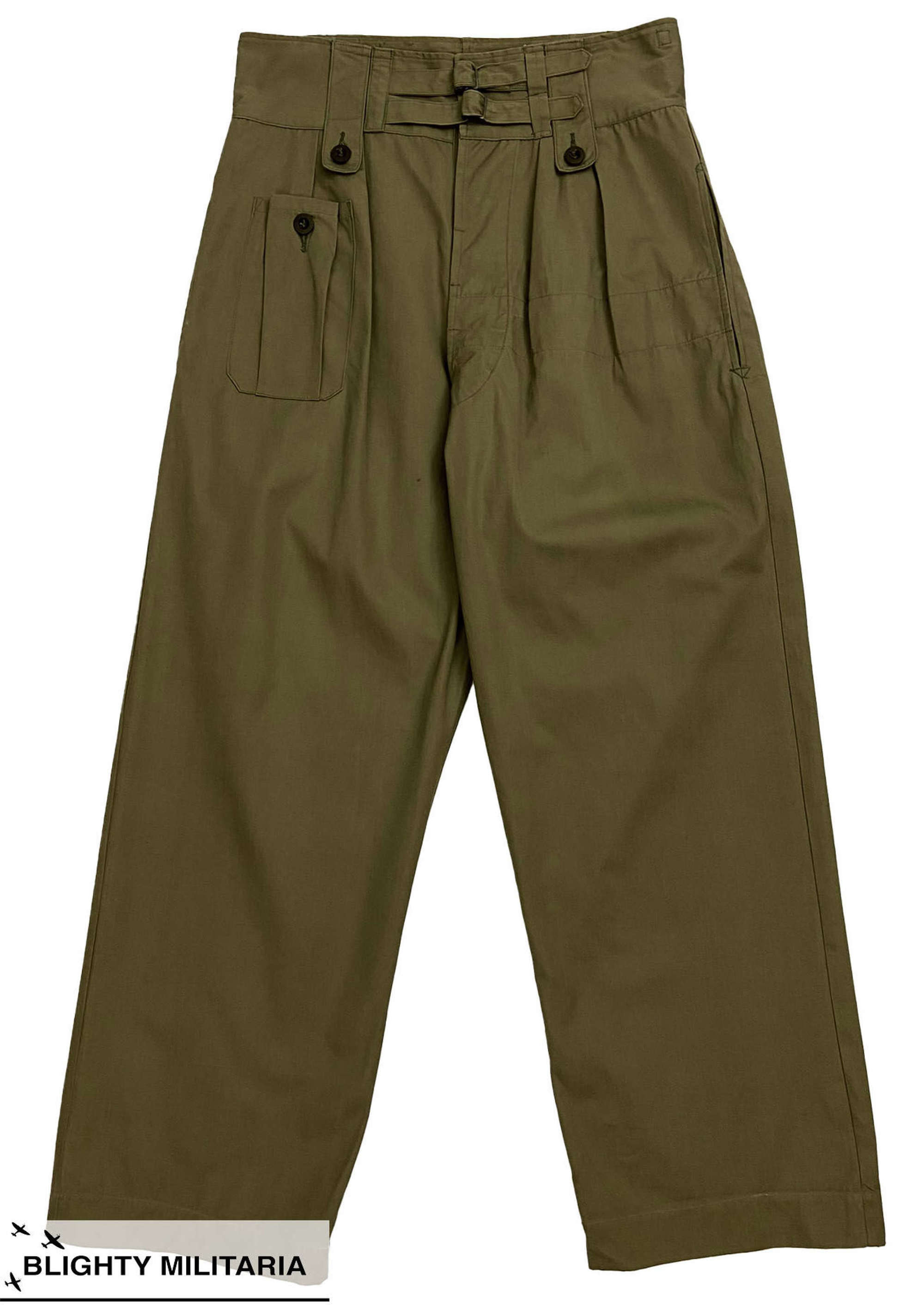 Original 1945 Dated British 1944 Pattern Jungle Trousers - Size 5
