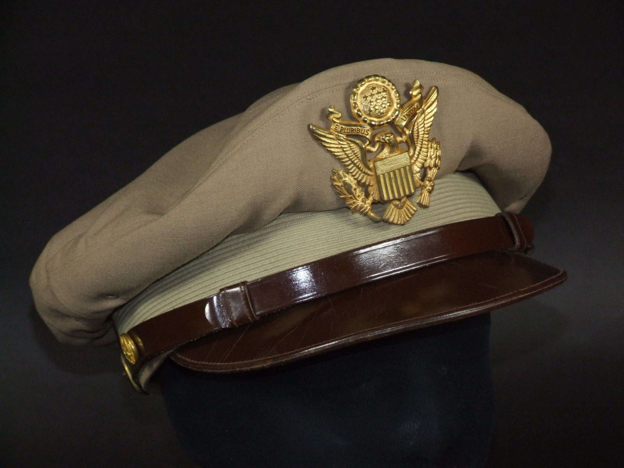 WW2 US Army Officer's Summer Service Cap 7 1/4