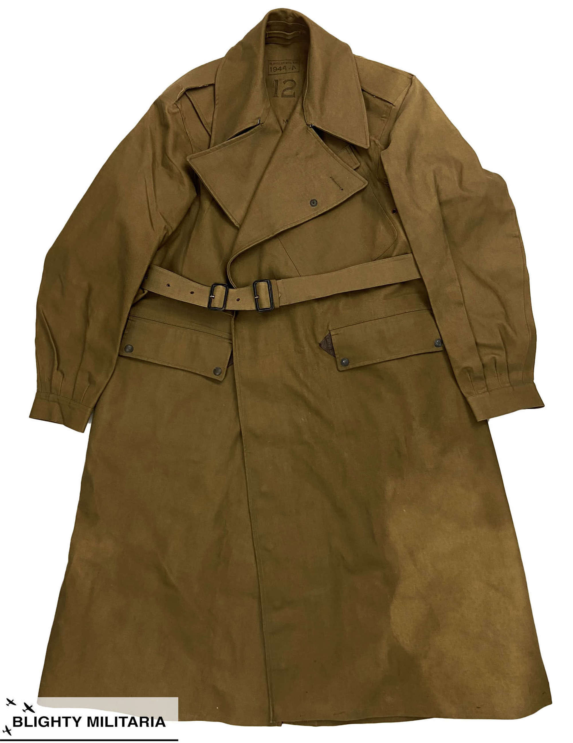 Original 1944 Dated British Army Dispatch Rider's Coat - Size 12